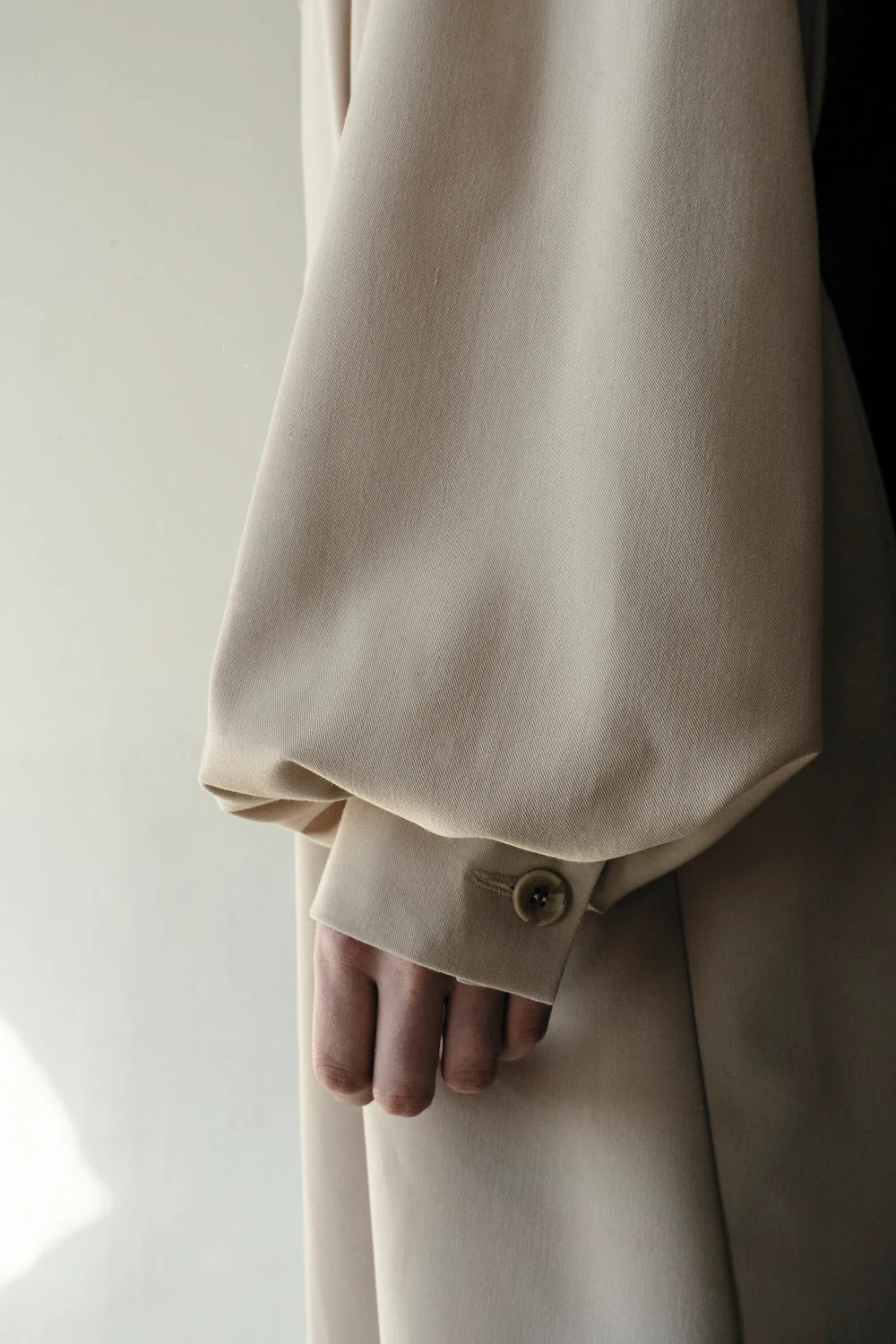 Caramel Open Back Padded Shoulders Dress