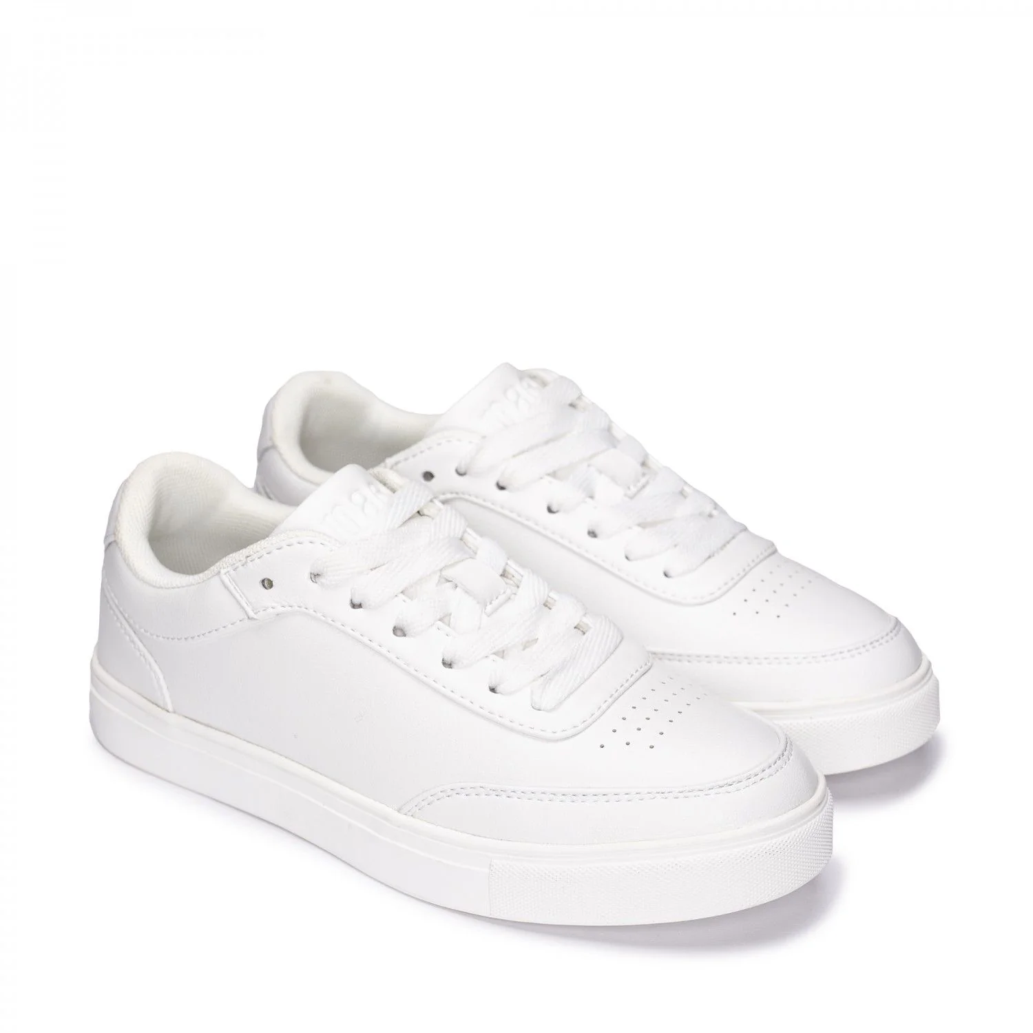 Pole Vegan Lace-up Basic Sneakers White