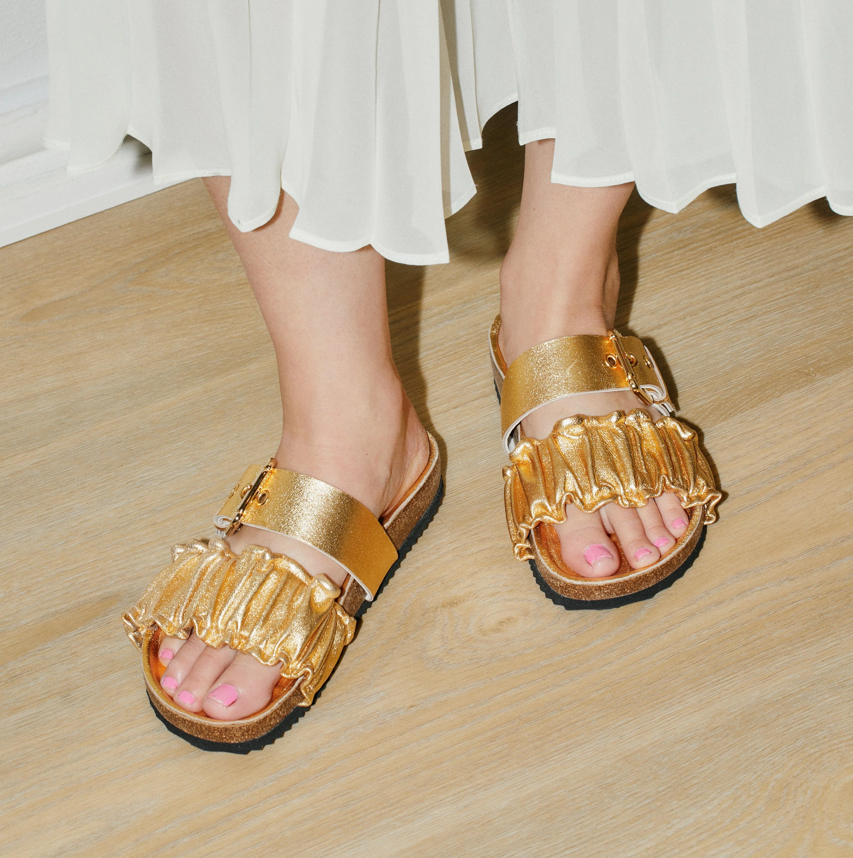 Iris Fussbett Sandal Gold