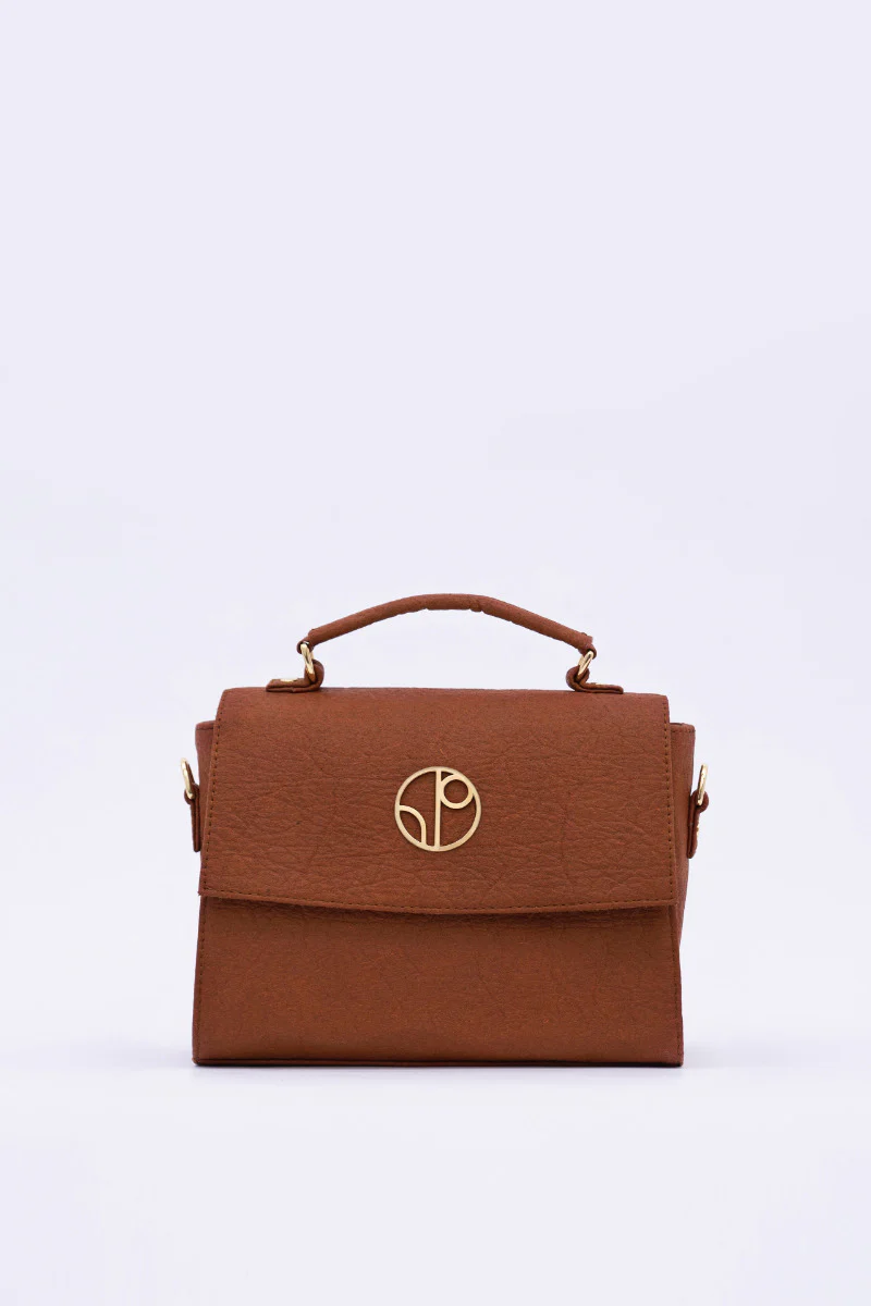 London LHR Piñatex® Saddle Bag Mocha