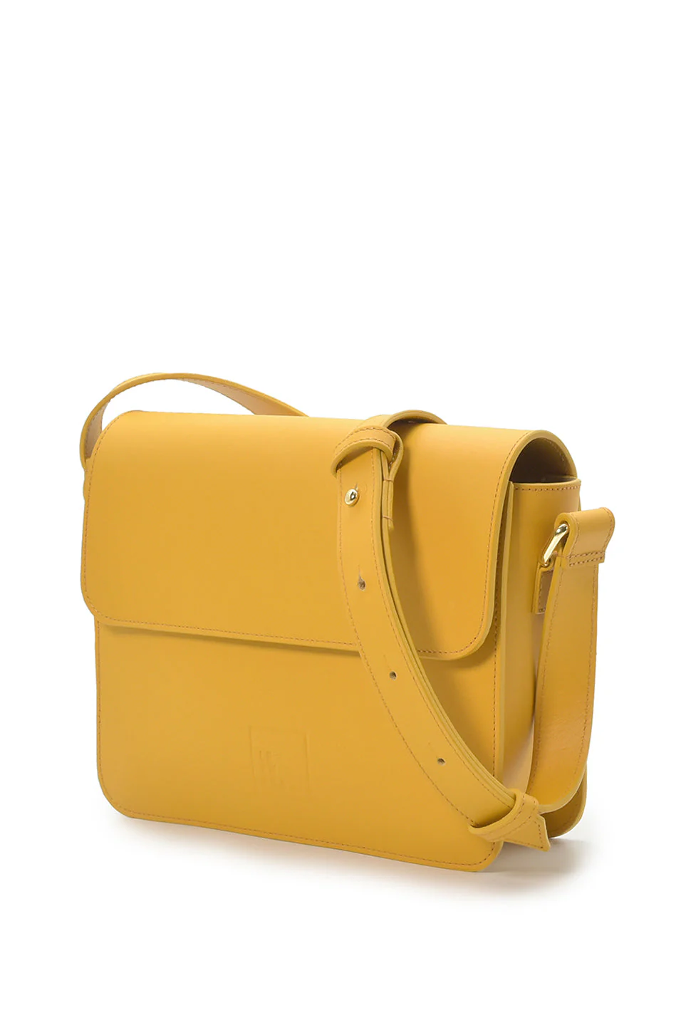 Squere Leather Shoulder Bag Mustard