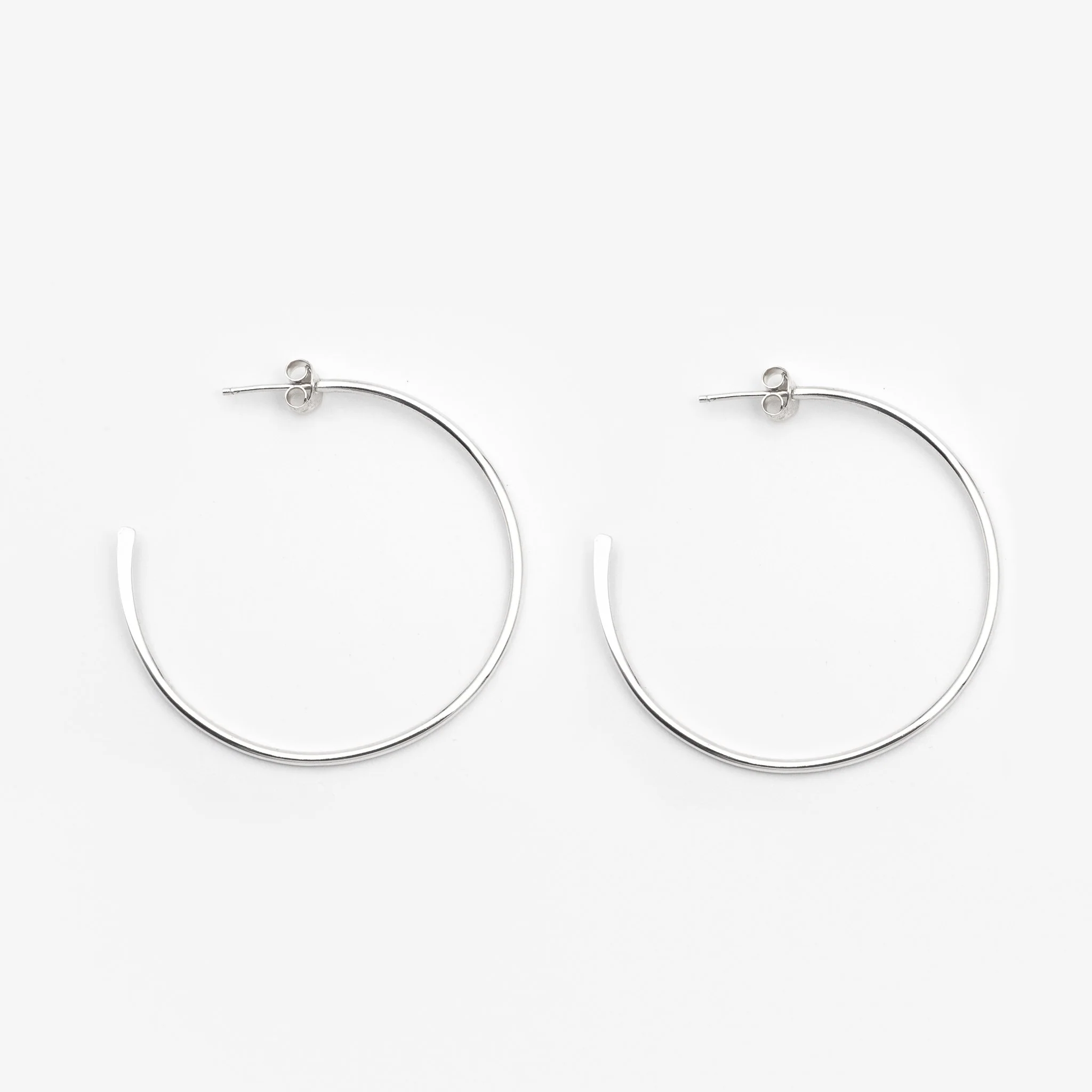 Sykli Silver Hoops L