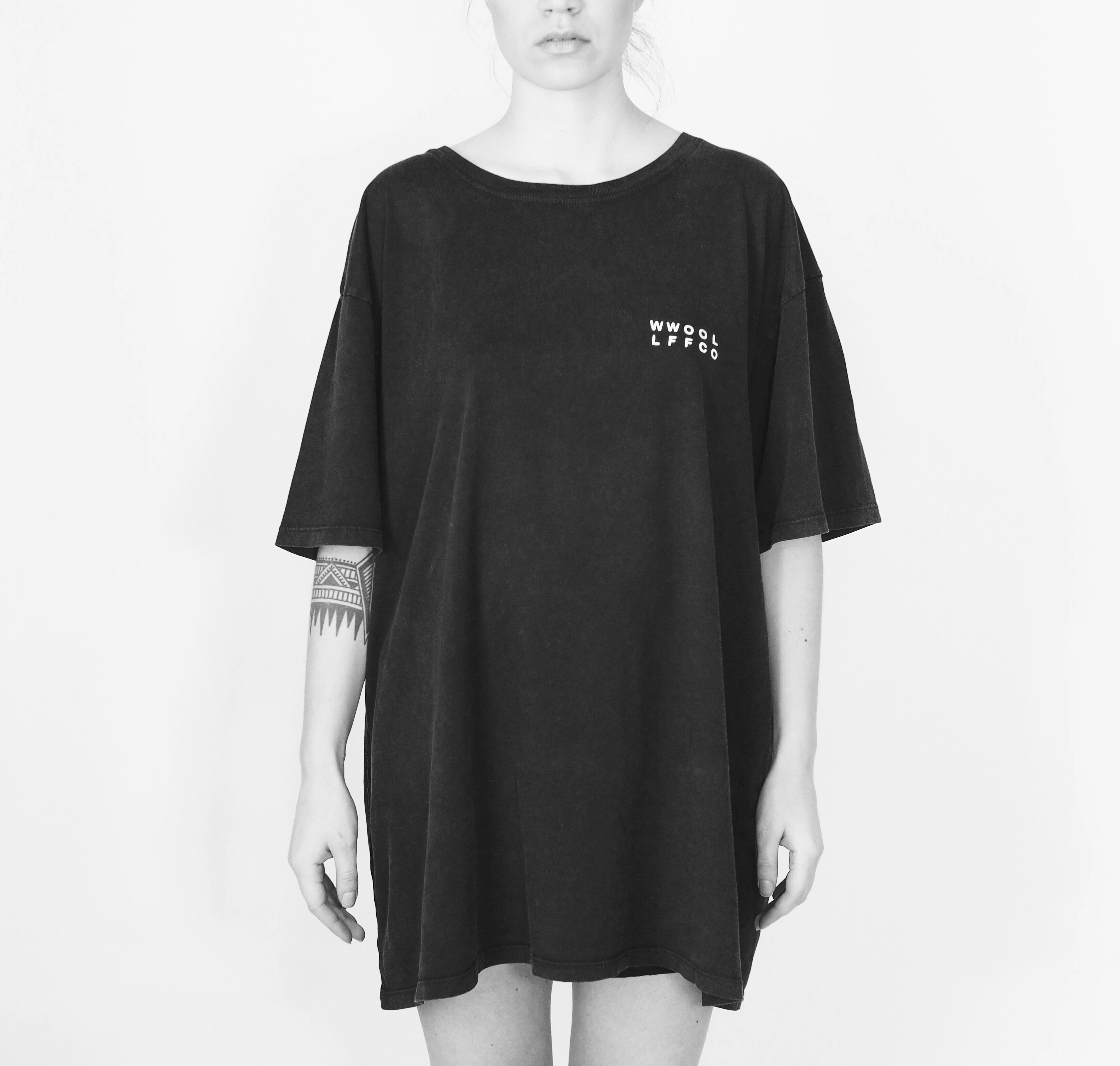 Oversized Stone Washed Black Tee
