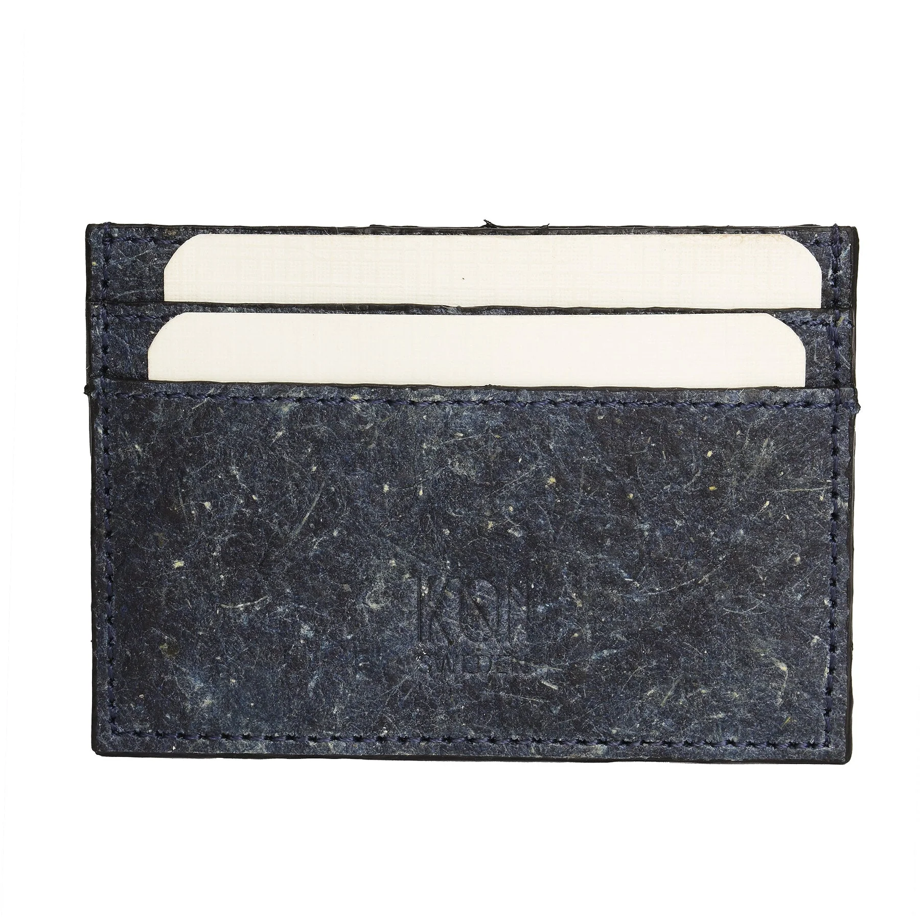 Coconut Leather Card Holder Dark Indigo