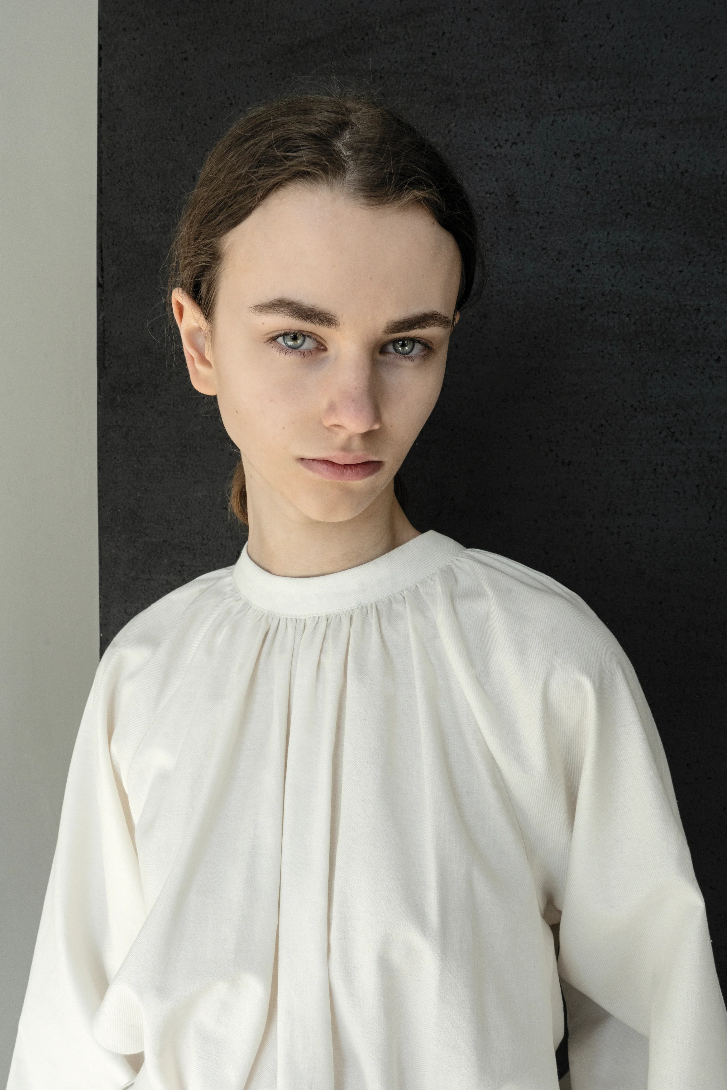 Cream Peasant Open Back Dress