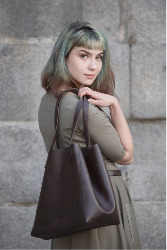 Totissimo Shoulder Vegan Bag Brown