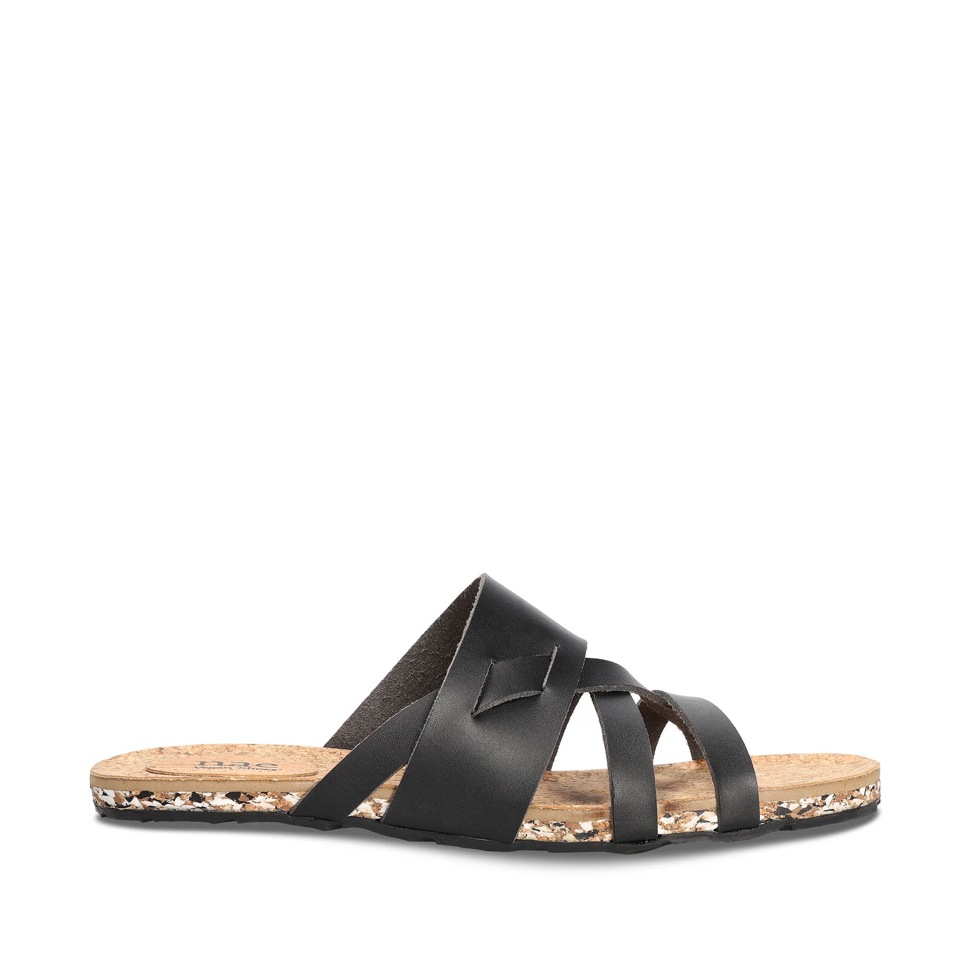 Quince Black Vegan Criss-Cross Sandals