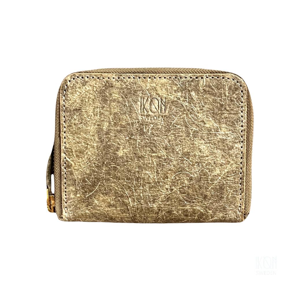 Coconut Leather Zip Wallet Natural