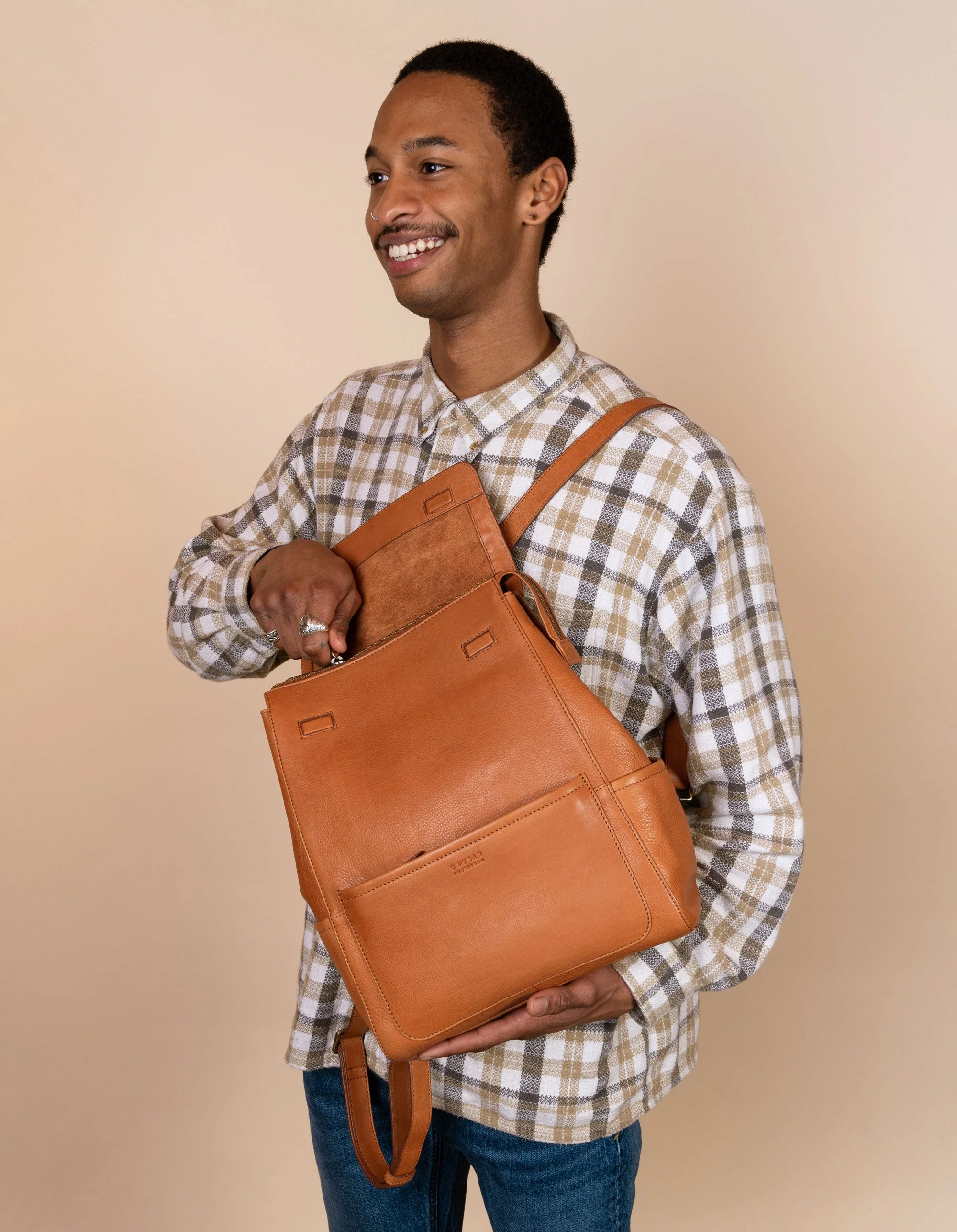 Jean Backpack Soft Grain Leather Wild Oak