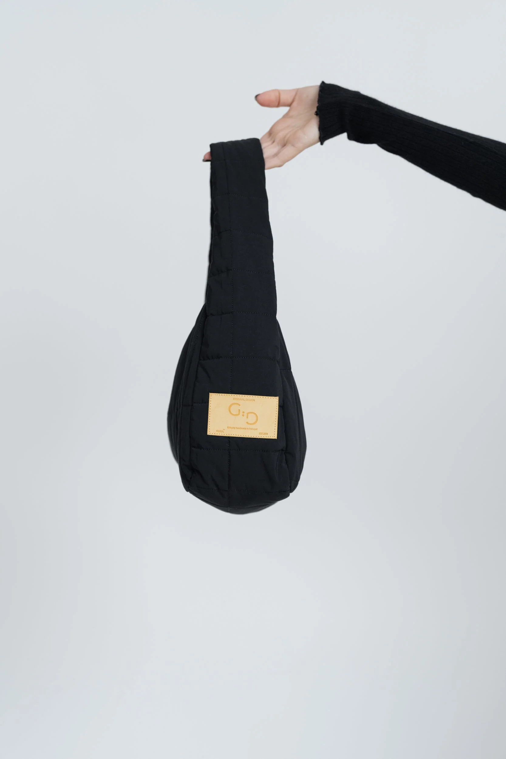 Pillow Upcycled Shoulder Bag Black