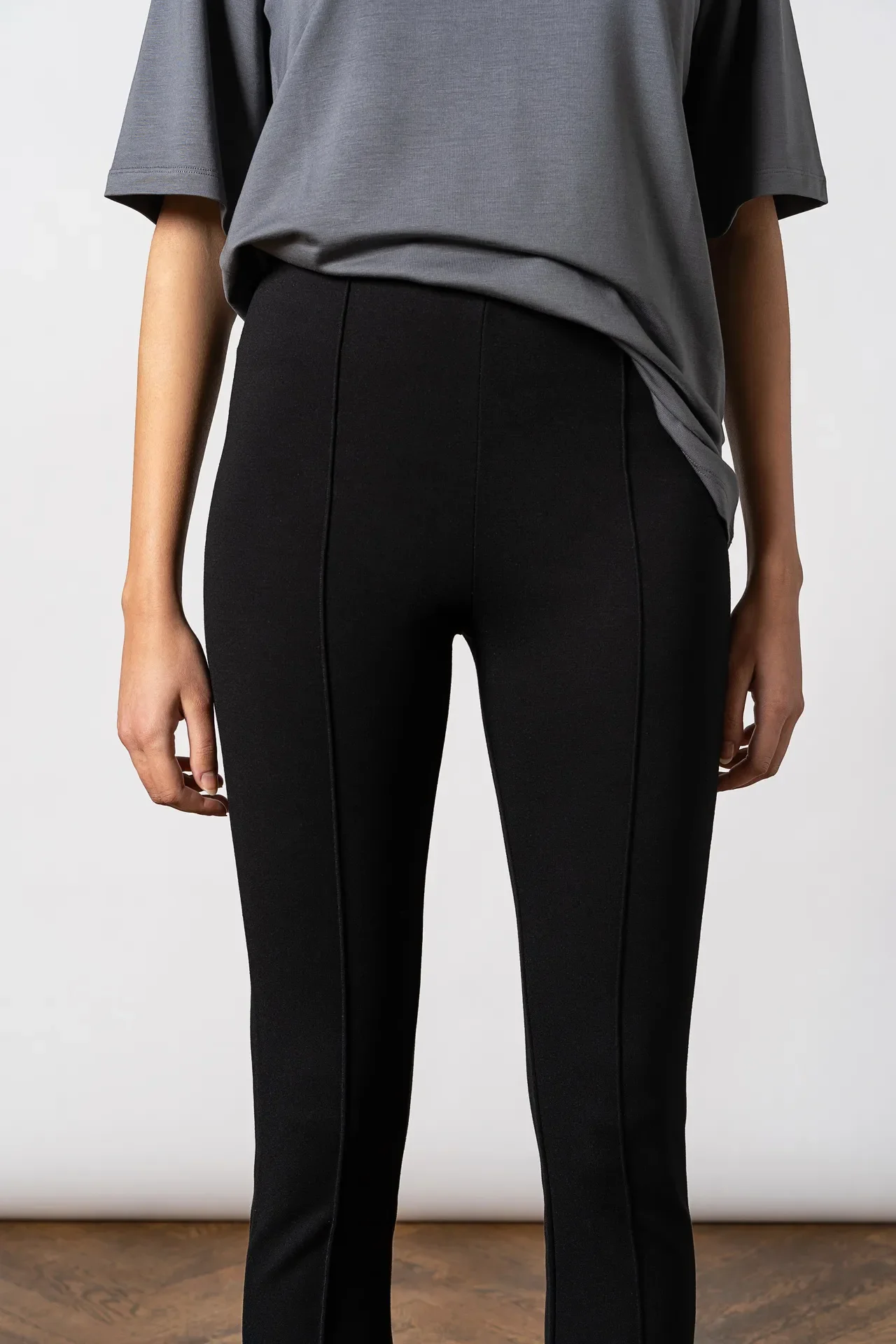 Lou Straight Pants Black