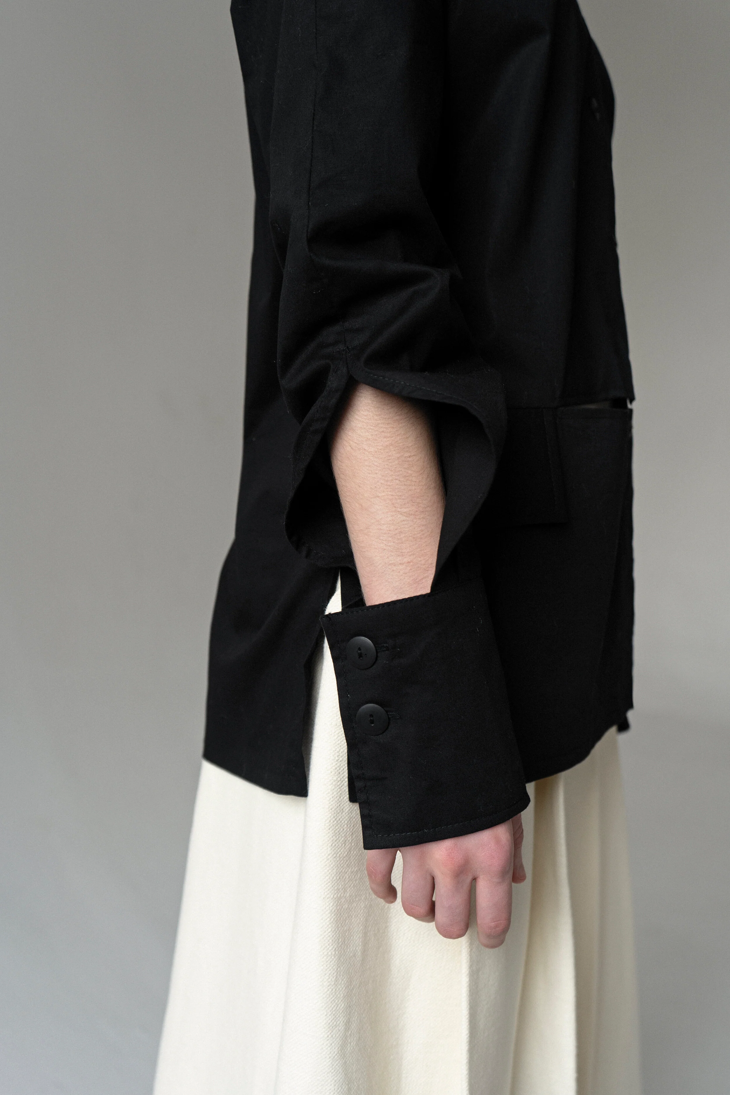 Black Deconstructed Shirt