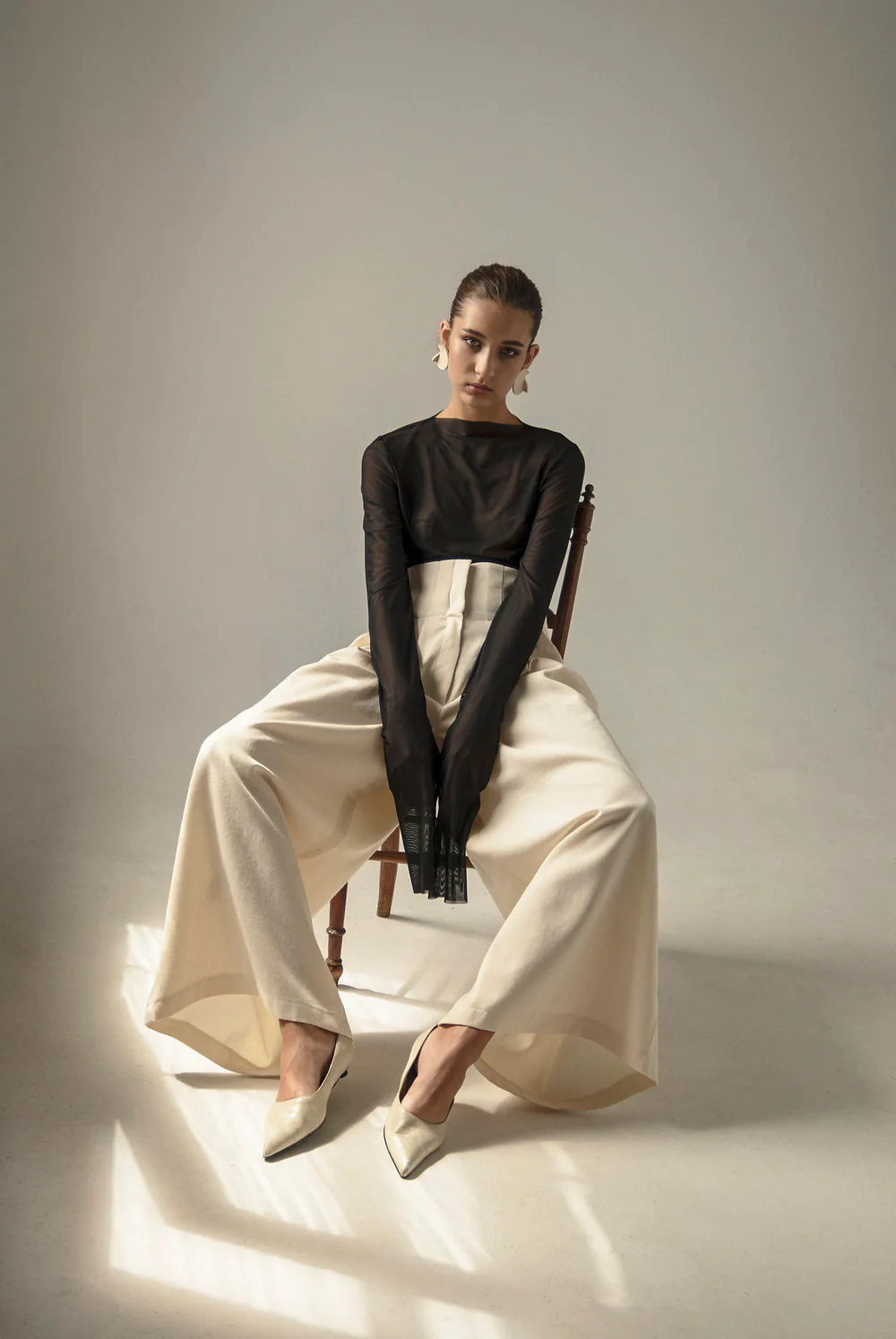 Cream Wool Knot Suit