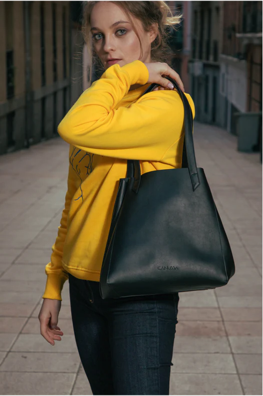 Totissimo Shoulder Vegan Bag Black