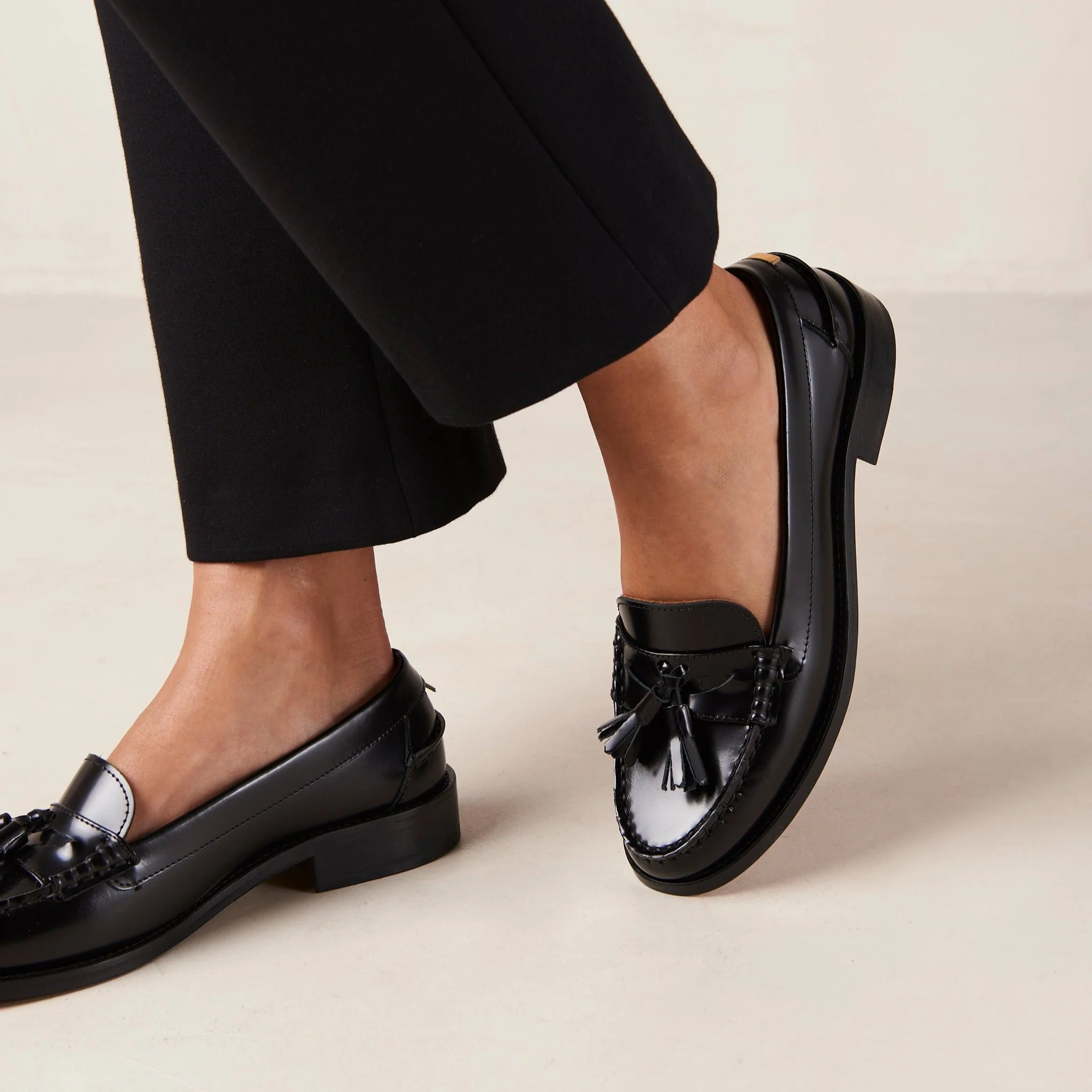 Terrane Leather Loafers Black