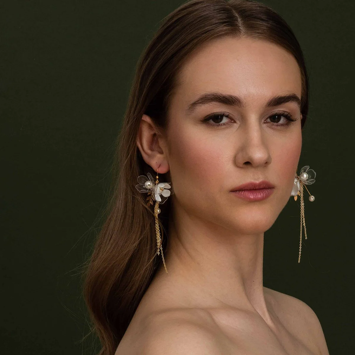 Recycled Jewelry - Triple Jasmine Drip Earrings