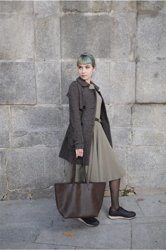 Totissimo Shoulder Vegan Bag Brown