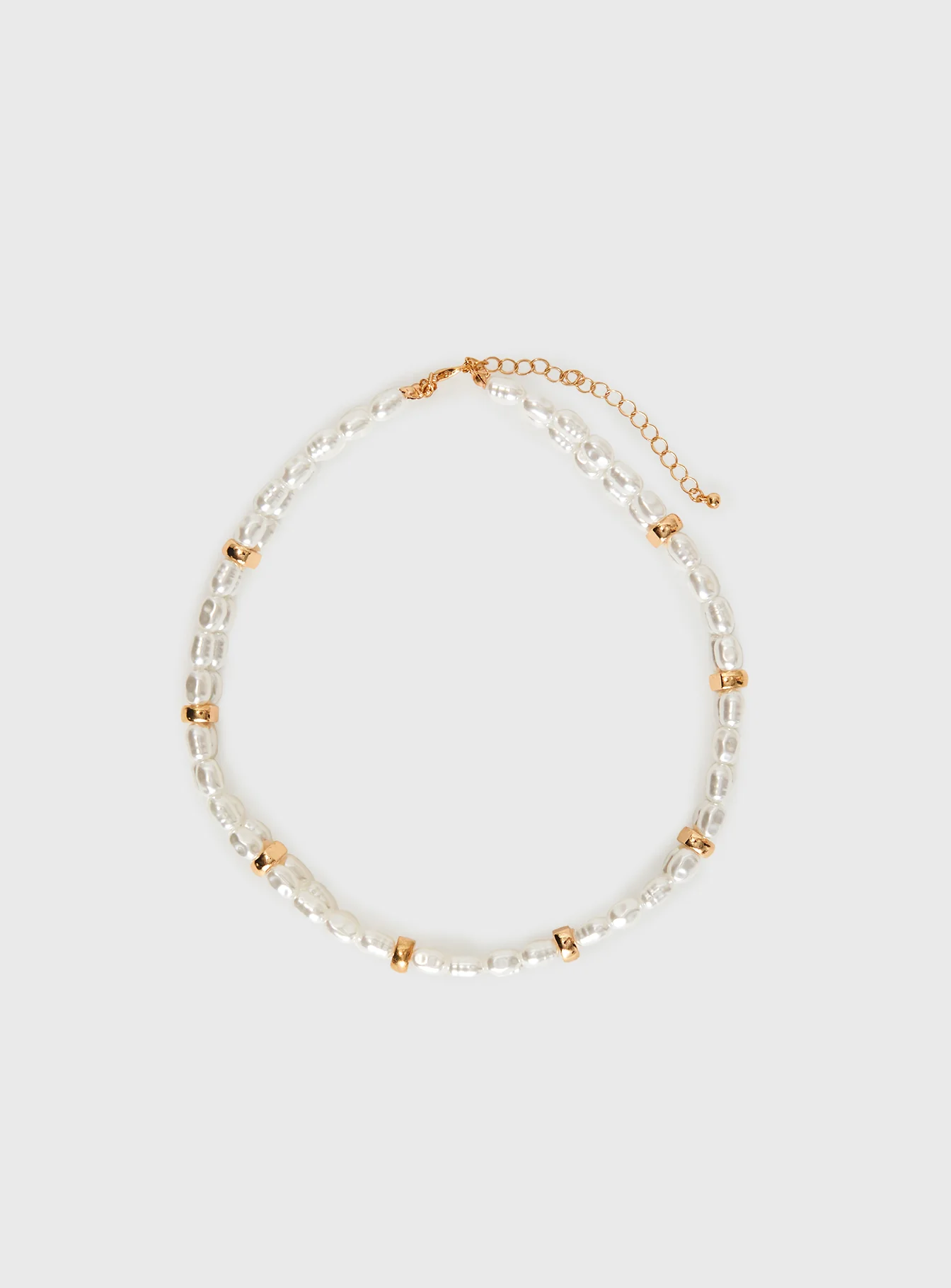 Zayden Double Layered Pearl Necklace Gold