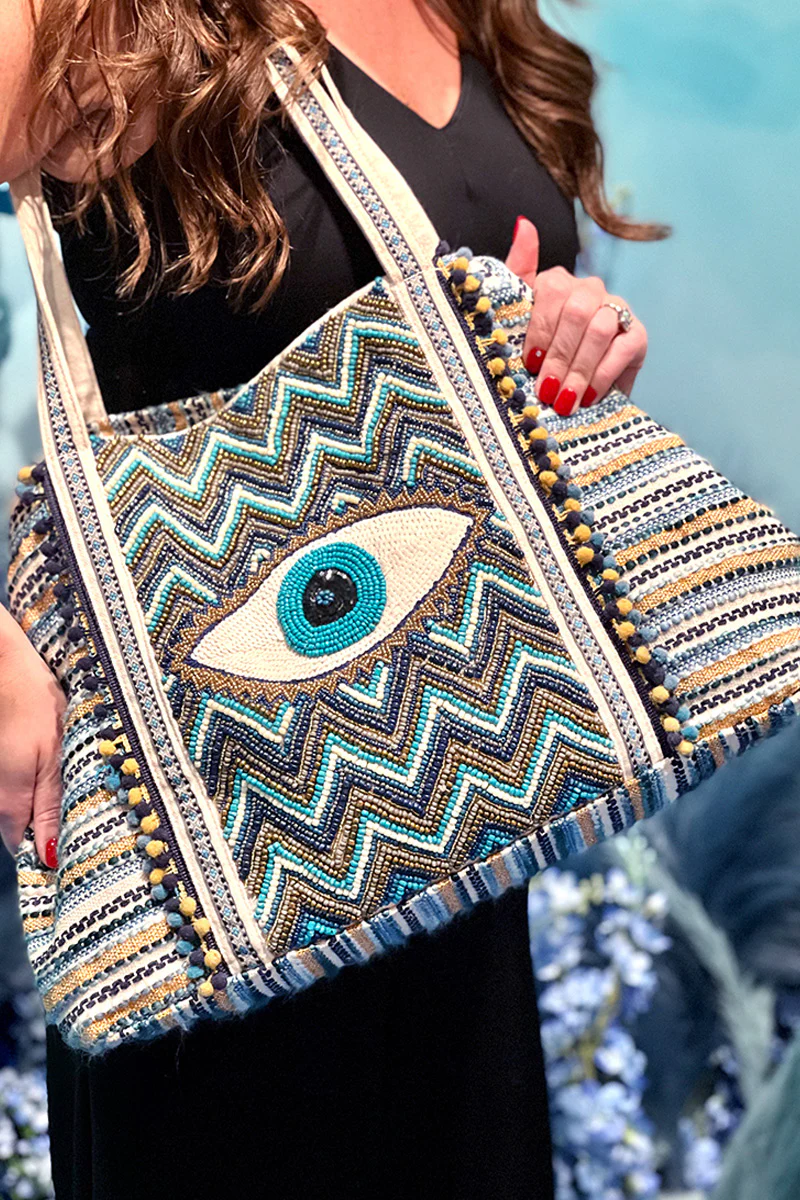 Grecian Nights Evil Eye Tote
