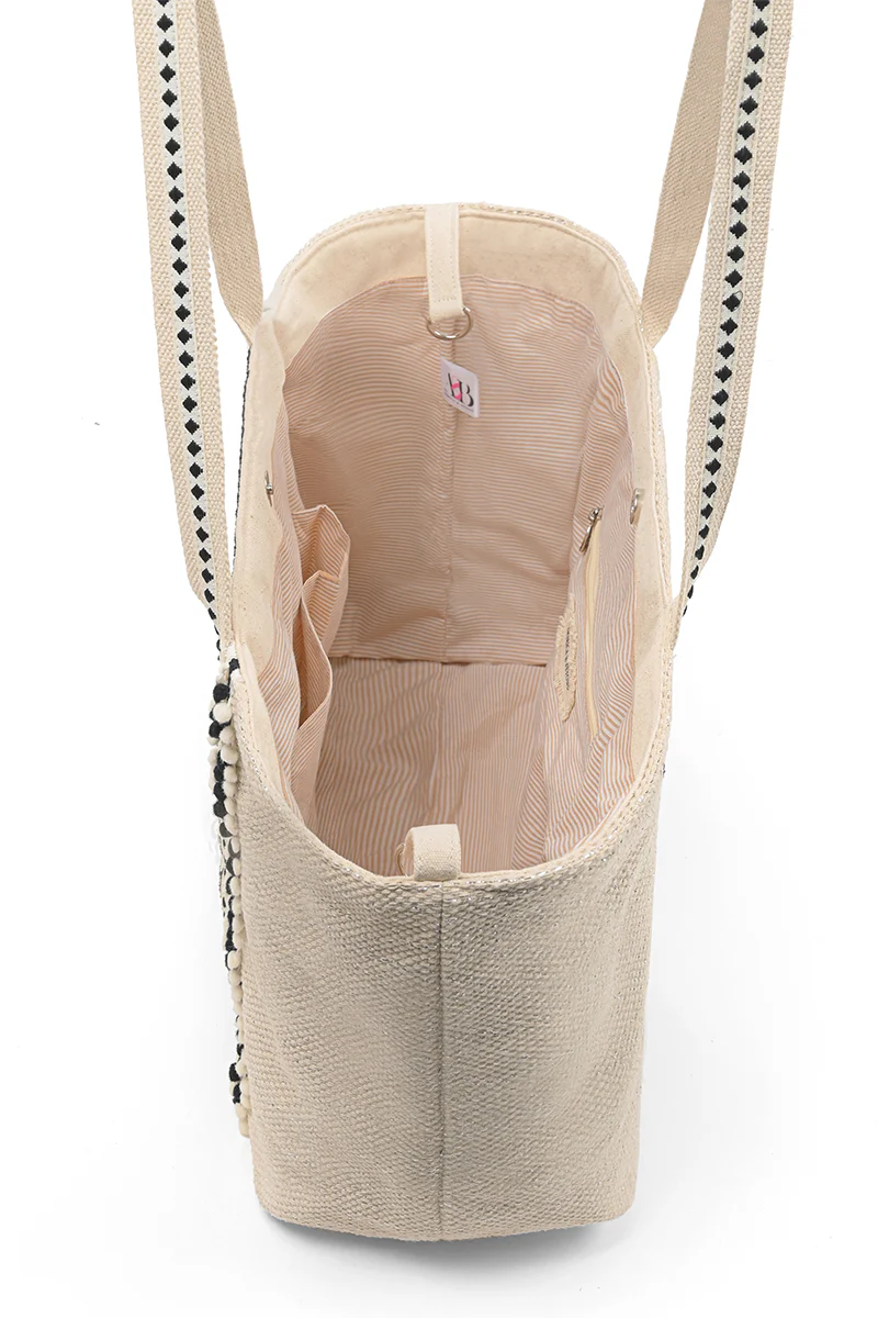 Golden Glam Hand Beaded Metallic  Tote