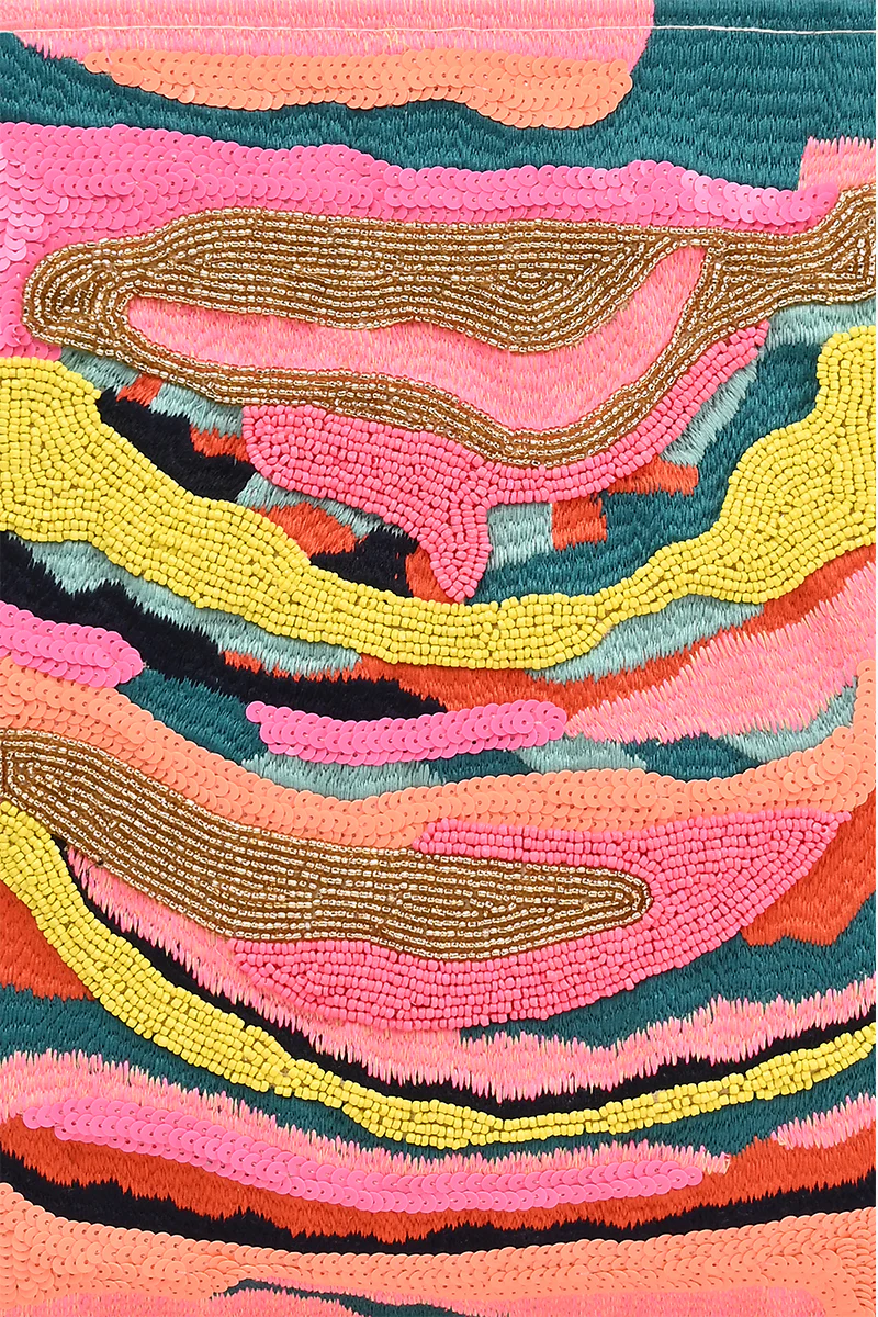 Daphne Embellished Multi-colored Hand Beaded Tote