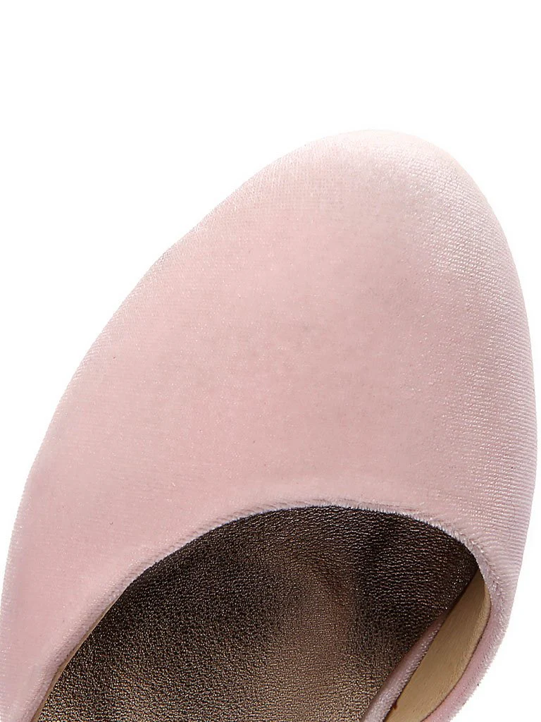 Luxury Velvet Shoes Women Round Toe Gold Metallic Fretwork Floral Heels