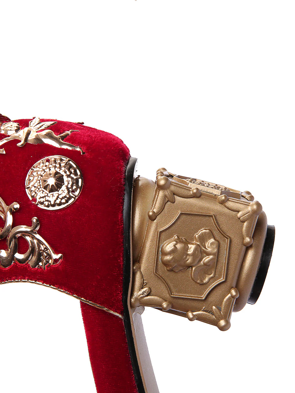 5CM Luxury Velvet Chunky Heels Artist Cube Heel Retro Shoes