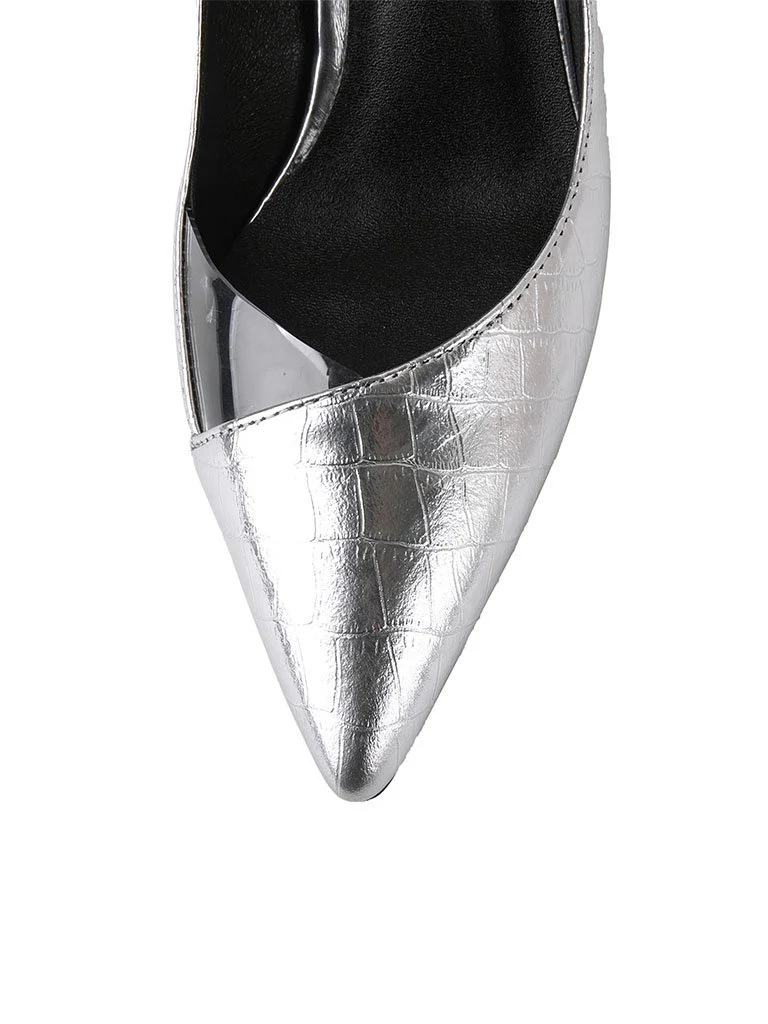 7CM High Heel  Pointed Toe Leather Shoes
