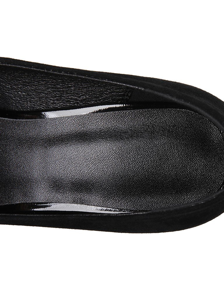 10.5CM Bow High Heel Platform Pointed Toe Leather Shoes