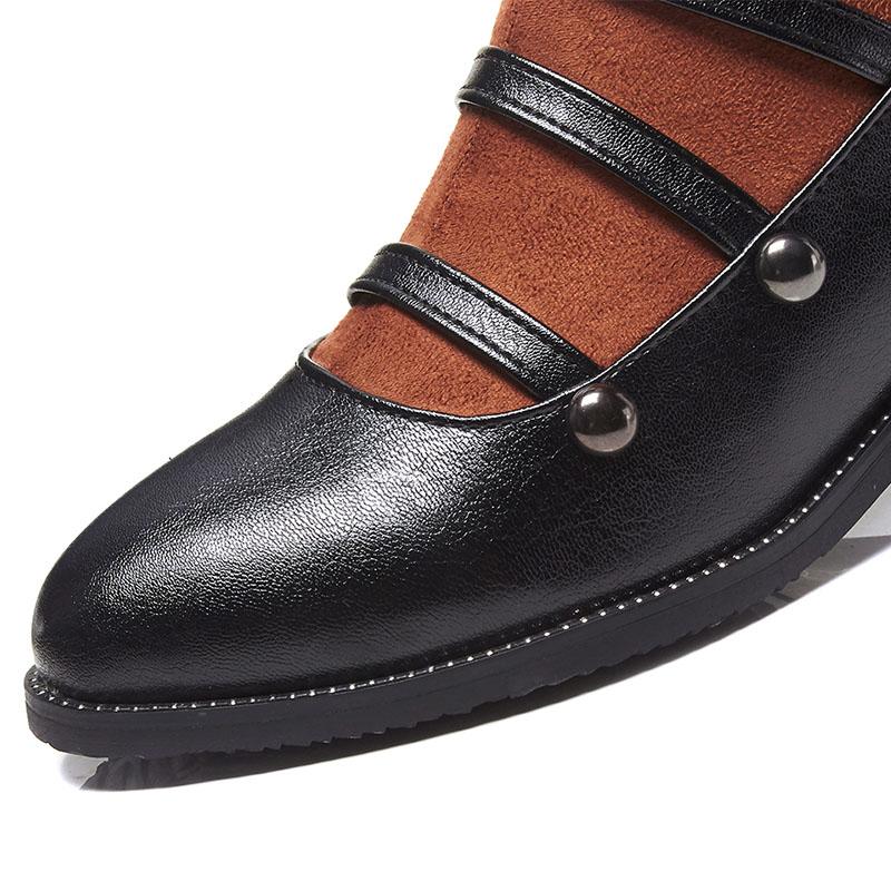 Women's Boots Platform Round Toe PU Knee High Boots Casual