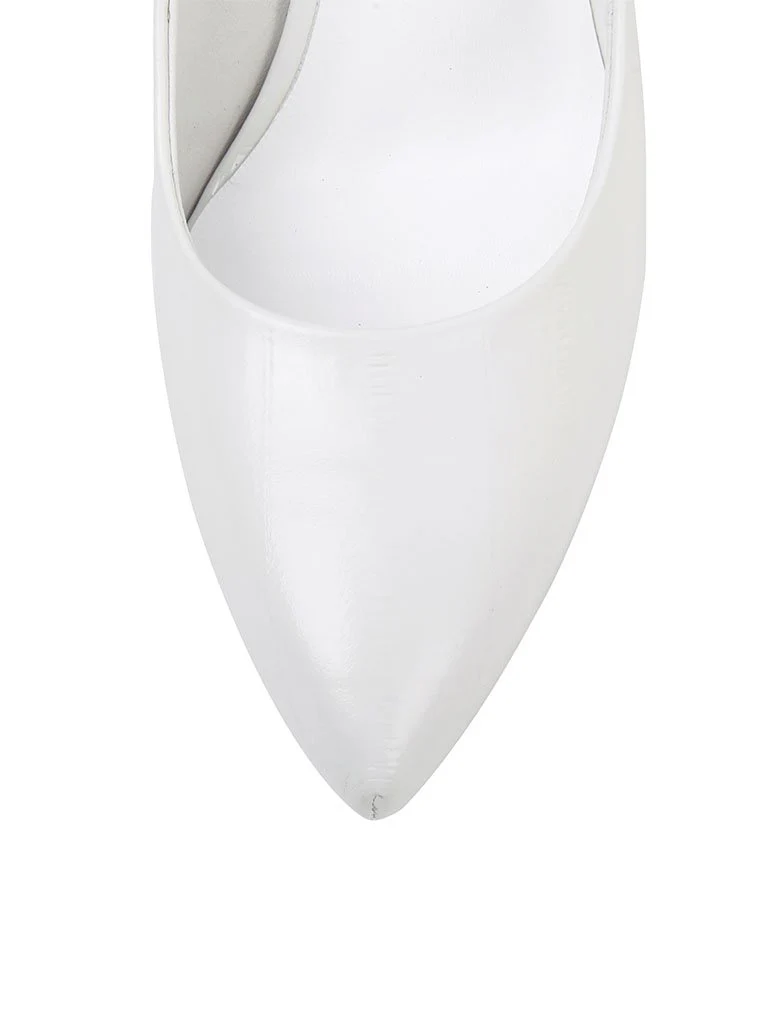 10.5CM High Heel Platform Pointed Toe Leather Shoes