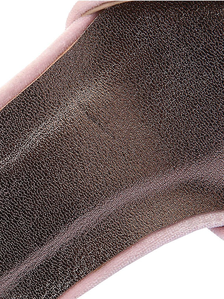 Luxury Velvet Shoes Women Round Toe Gold Metallic Fretwork Floral Heels