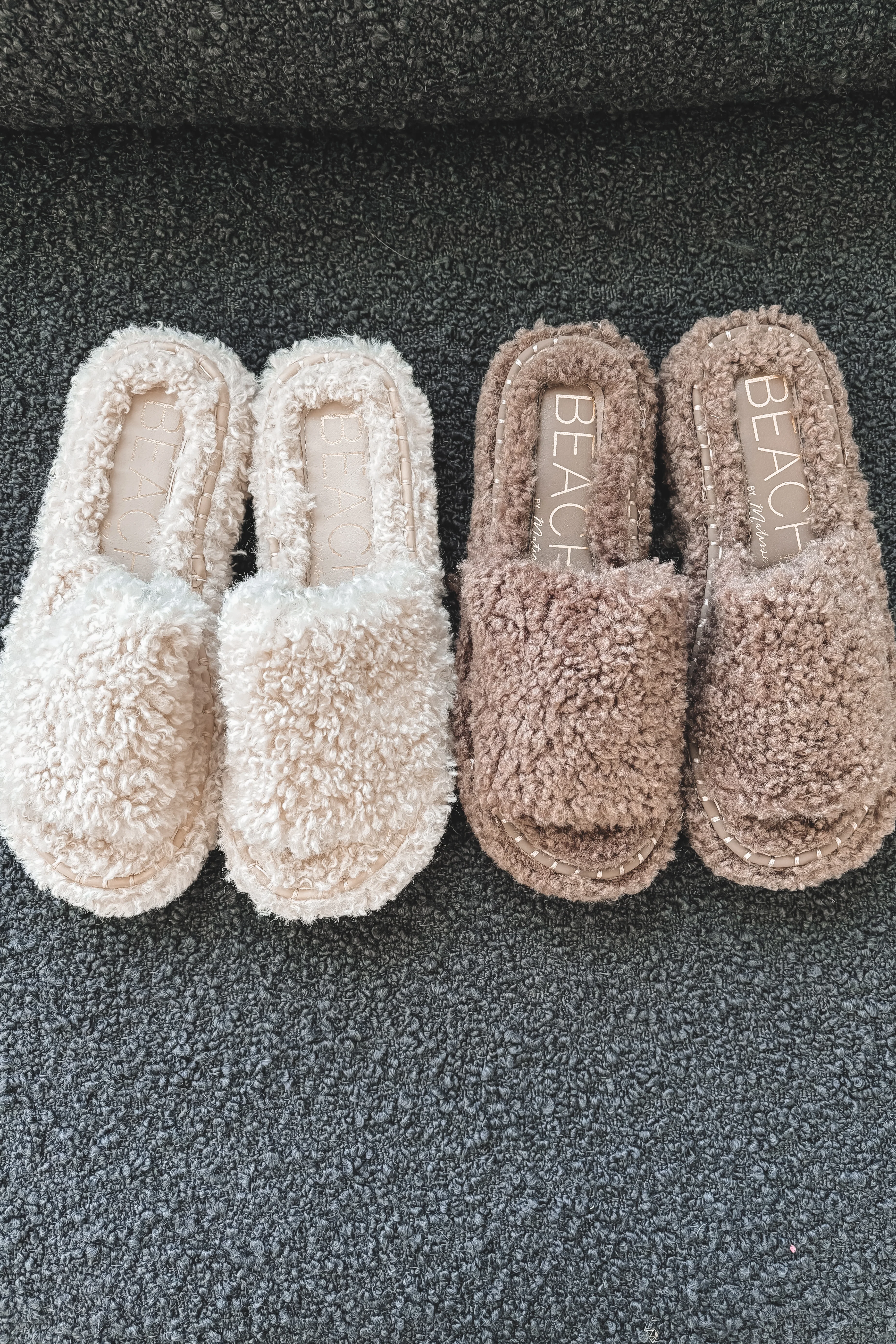Matisse In House Cozy Vegan Sherpa Slipper Slides