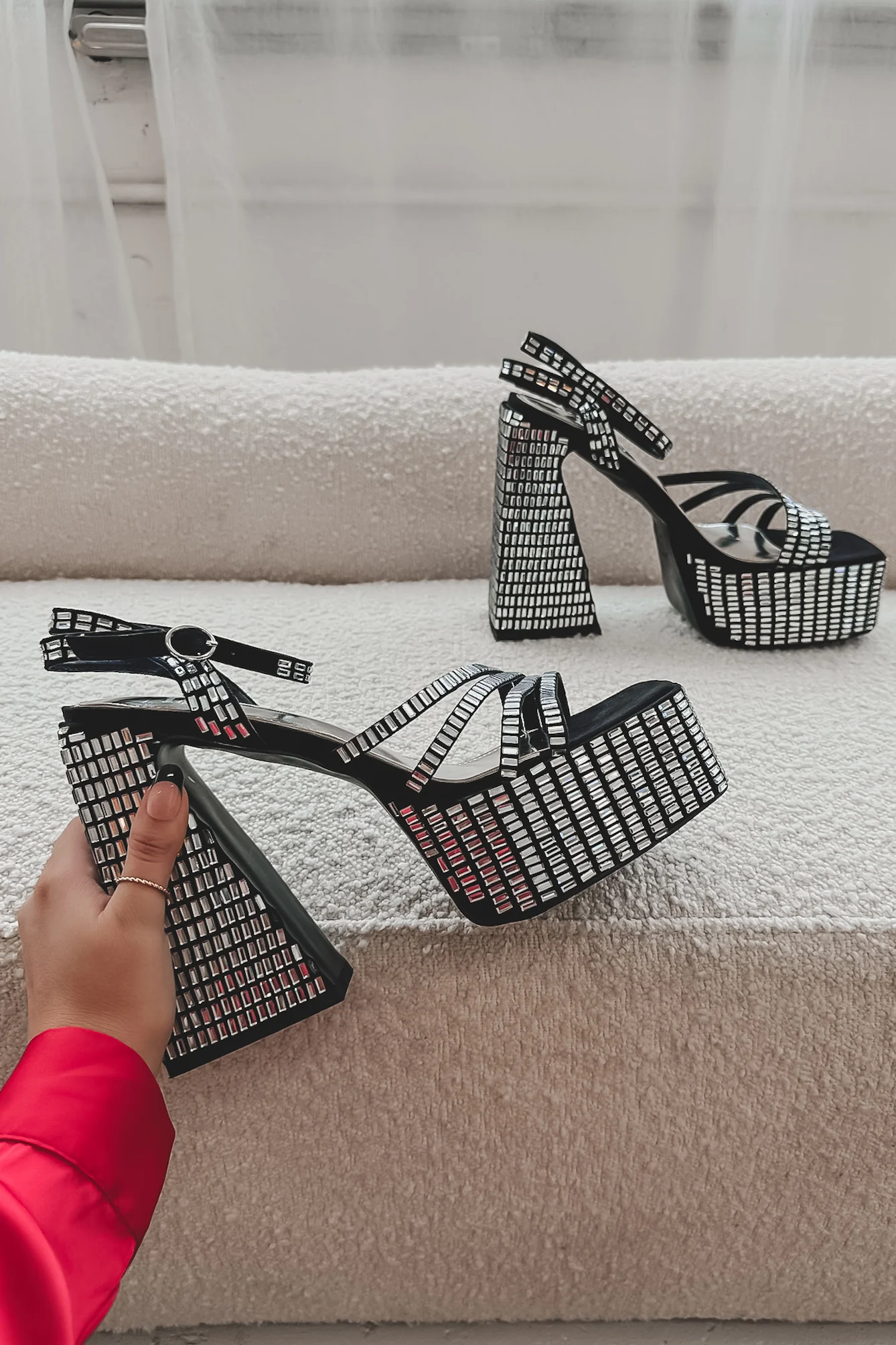 Center Of Attention Silver Platform Heel