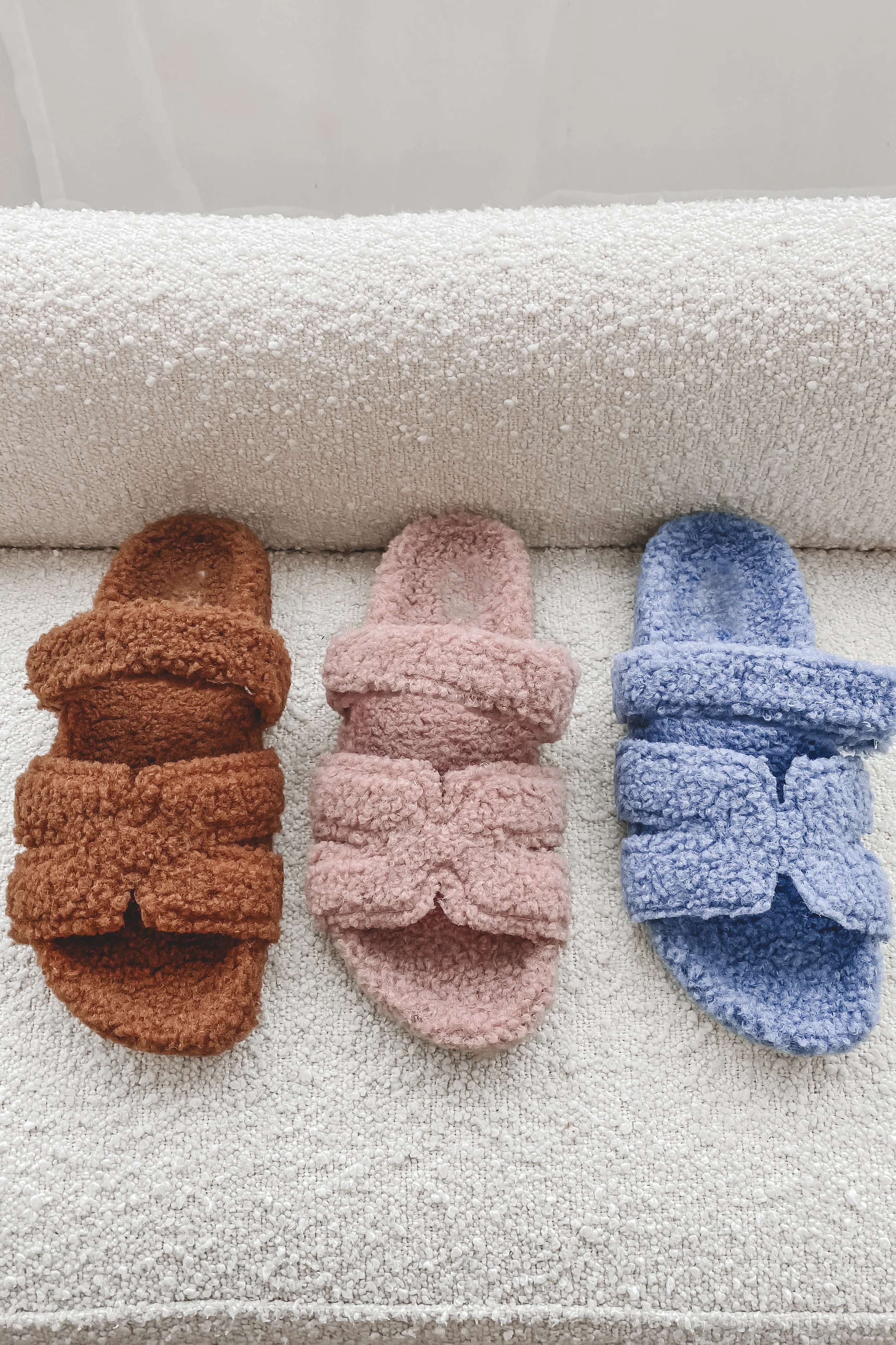 Comfy Is The New Cool Brown Furry Slipper Slides