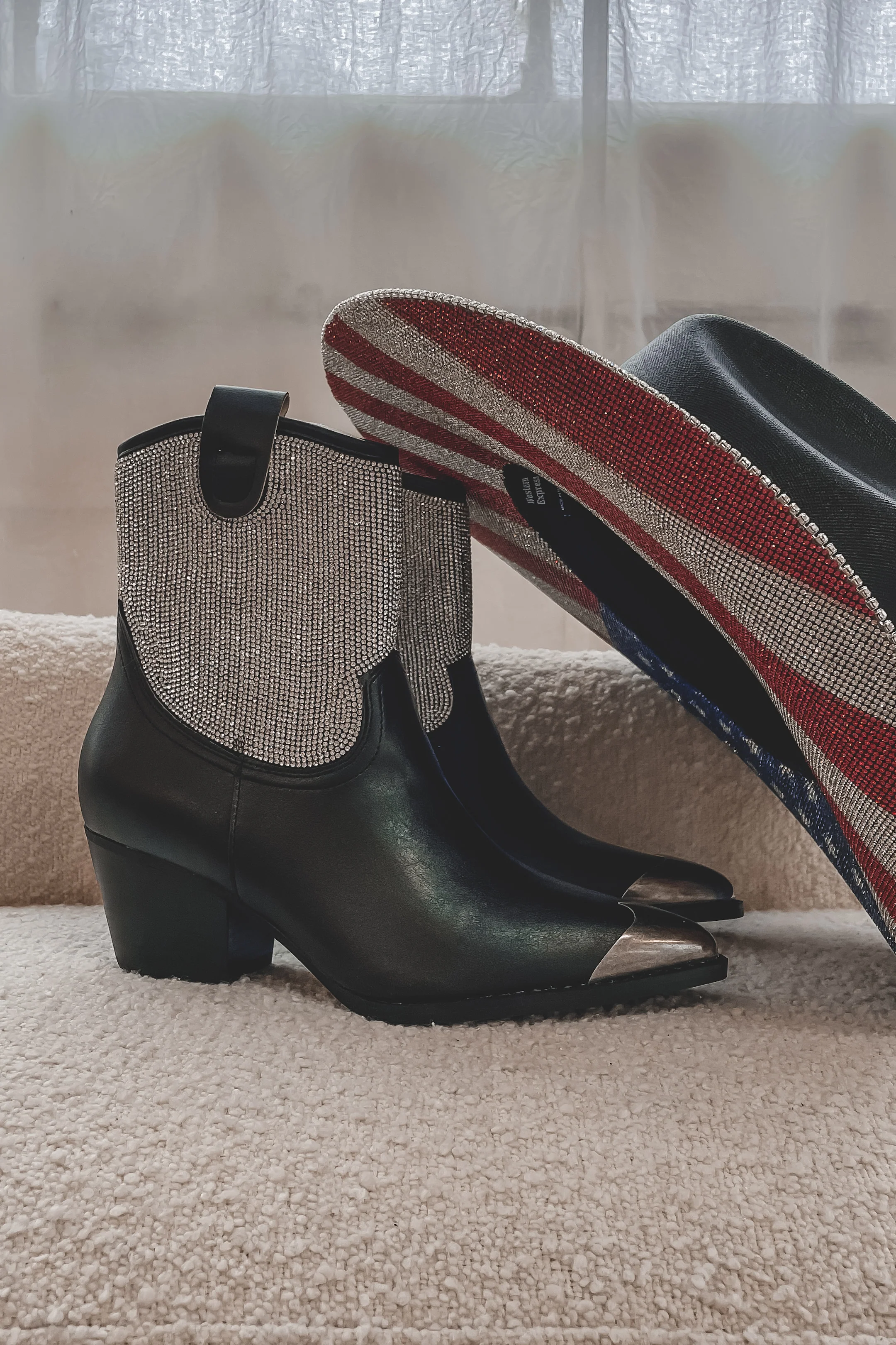 HOLIDAY DEAL   Speak For Themselves Black Rhinestone Bootie