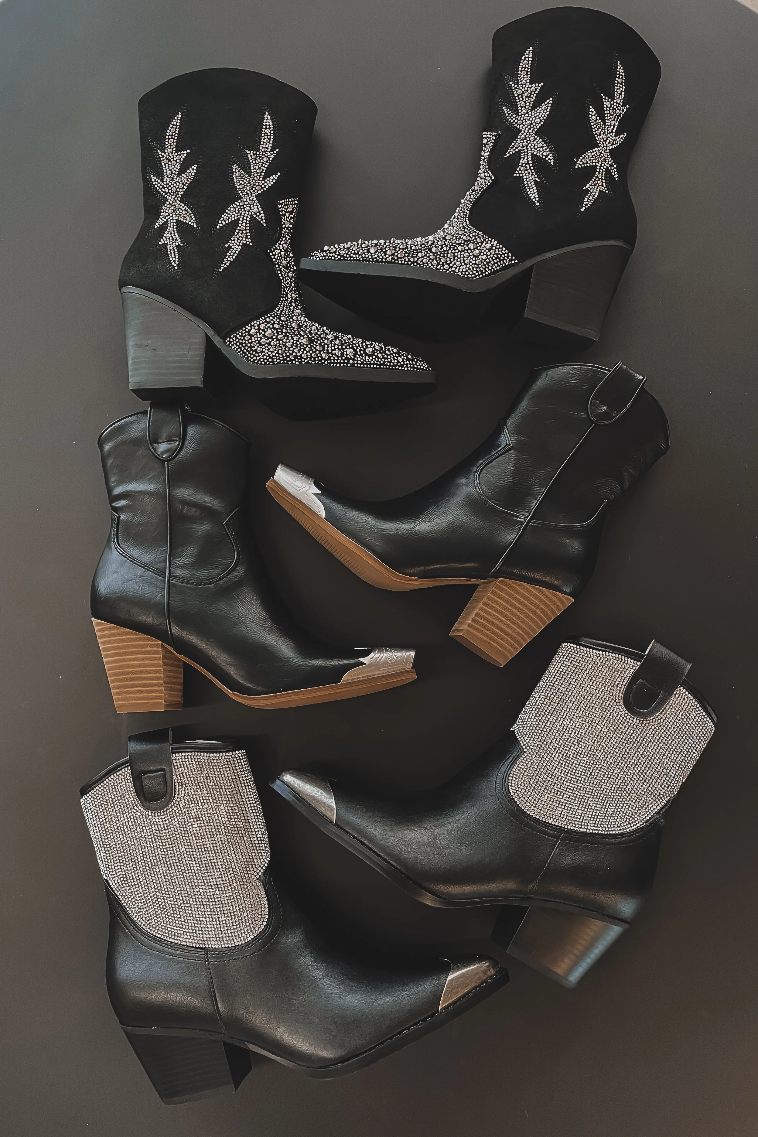 HOLIDAY DEAL   Speak For Themselves Black Rhinestone Bootie