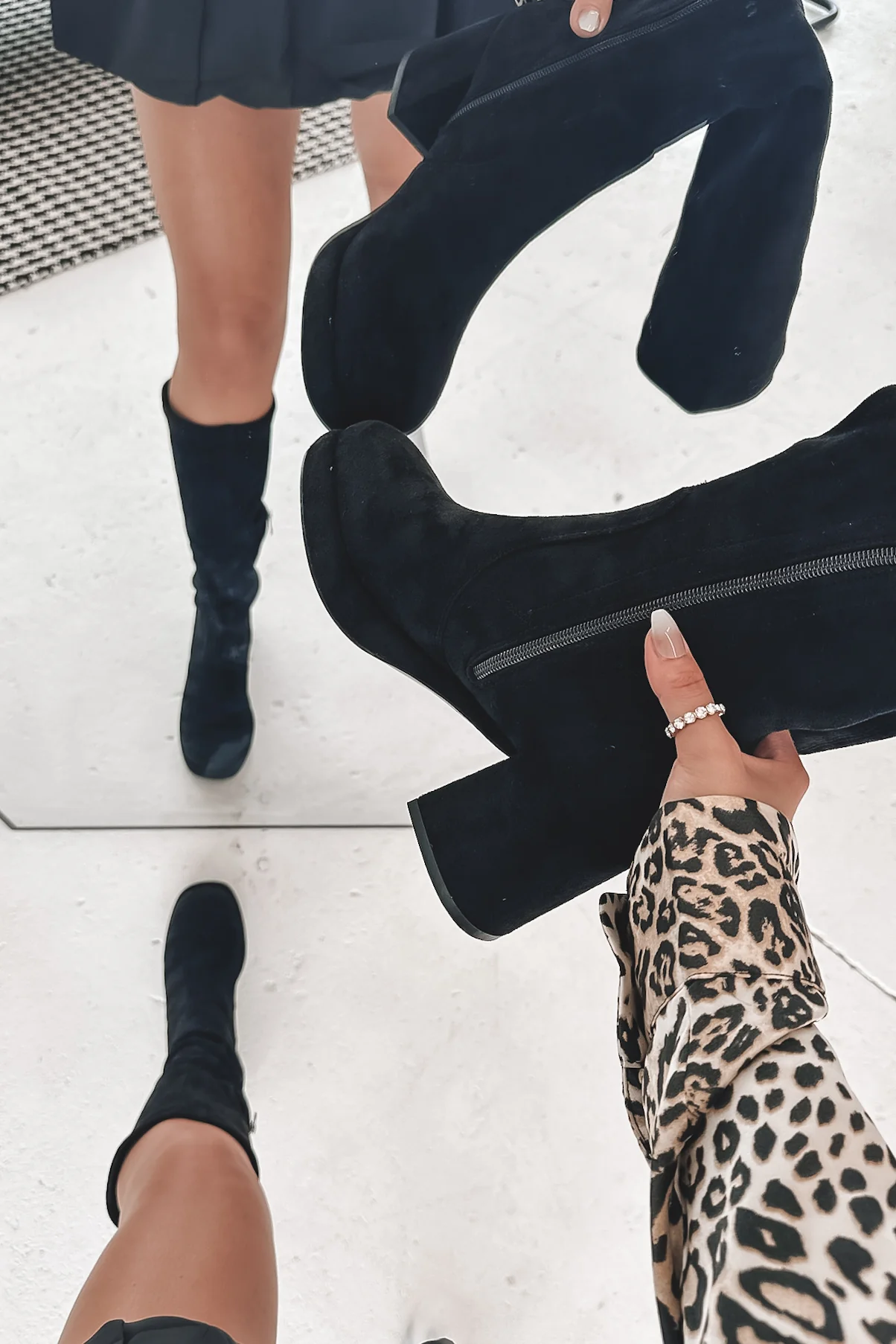 HOLIDAY DEAL   Sound Of The Season Suede Block Heel Boot