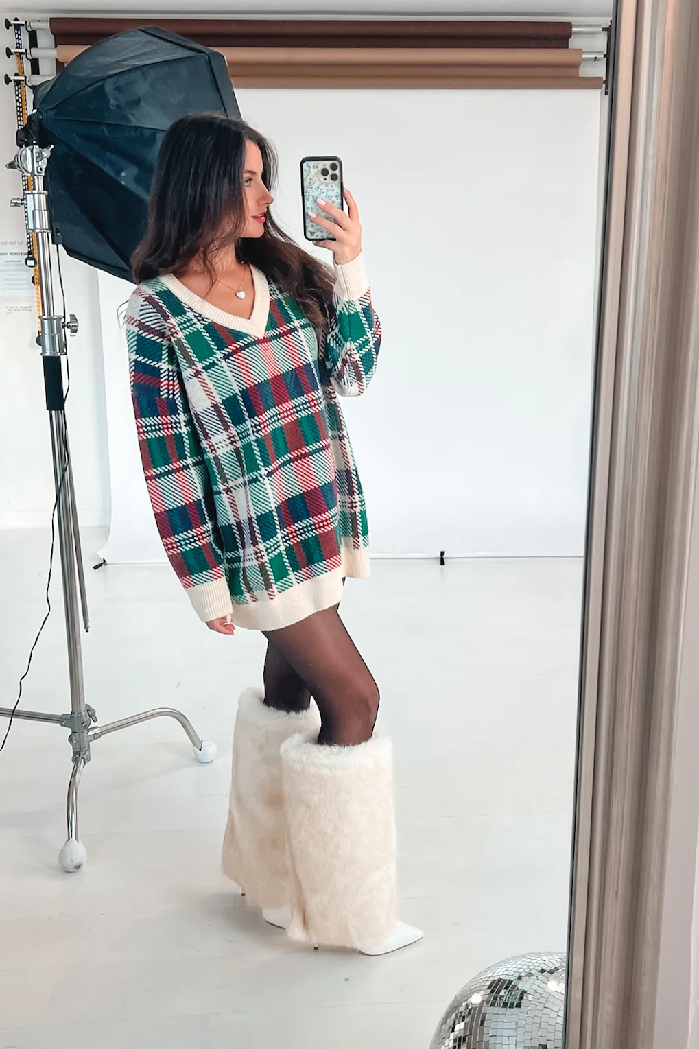 Making Cold A Statement Off White Faux Fur Stiletto Boots