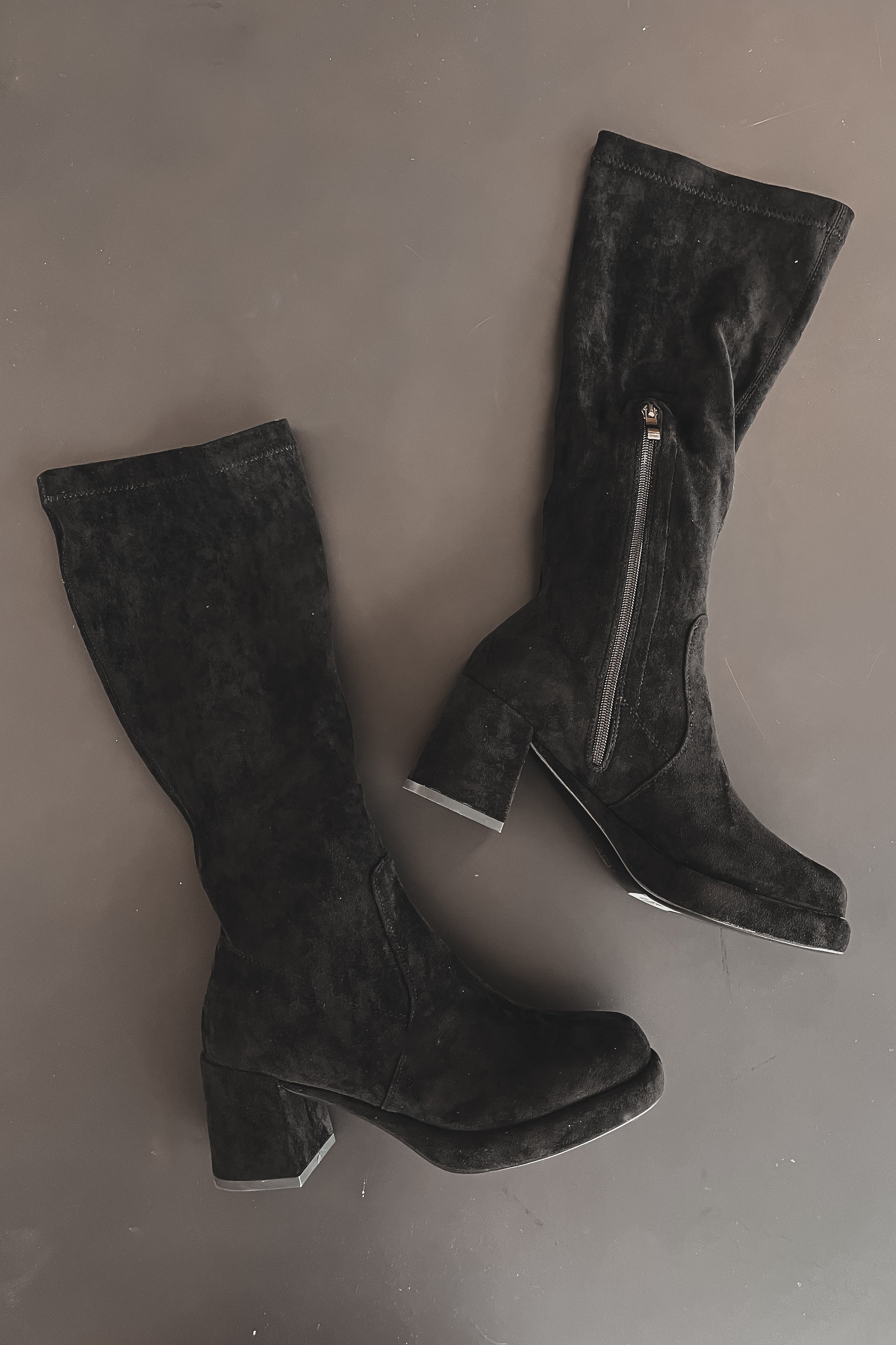 HOLIDAY DEAL   Sound Of The Season Suede Block Heel Boot