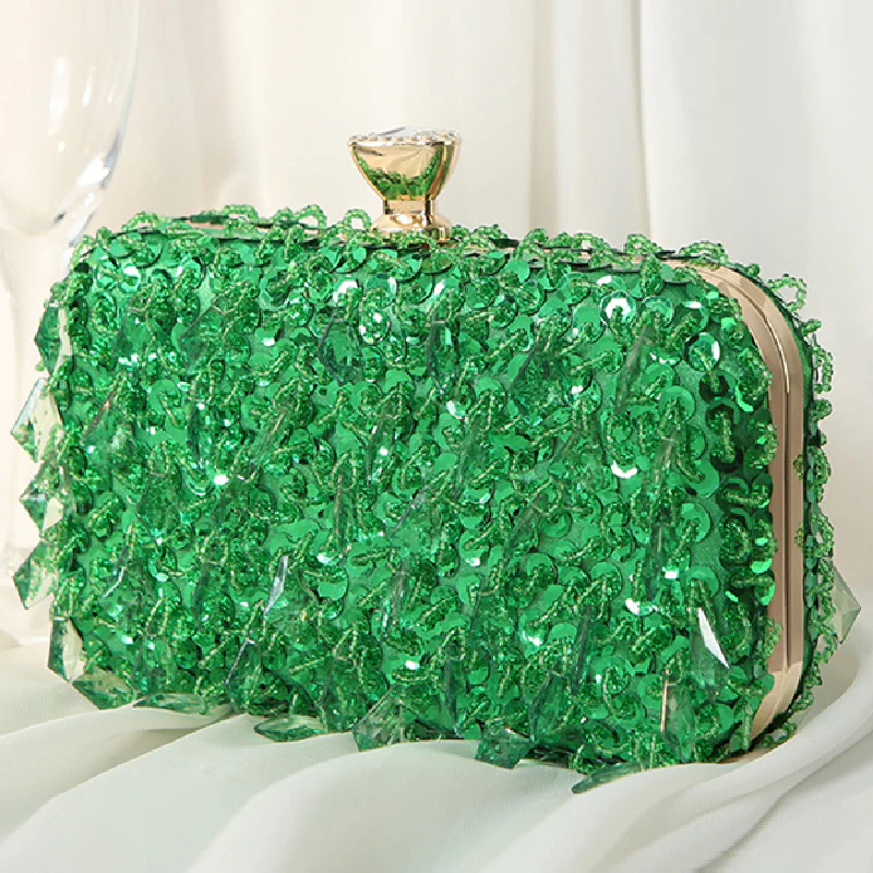 Casual Solid Patchwork Beaded Bags