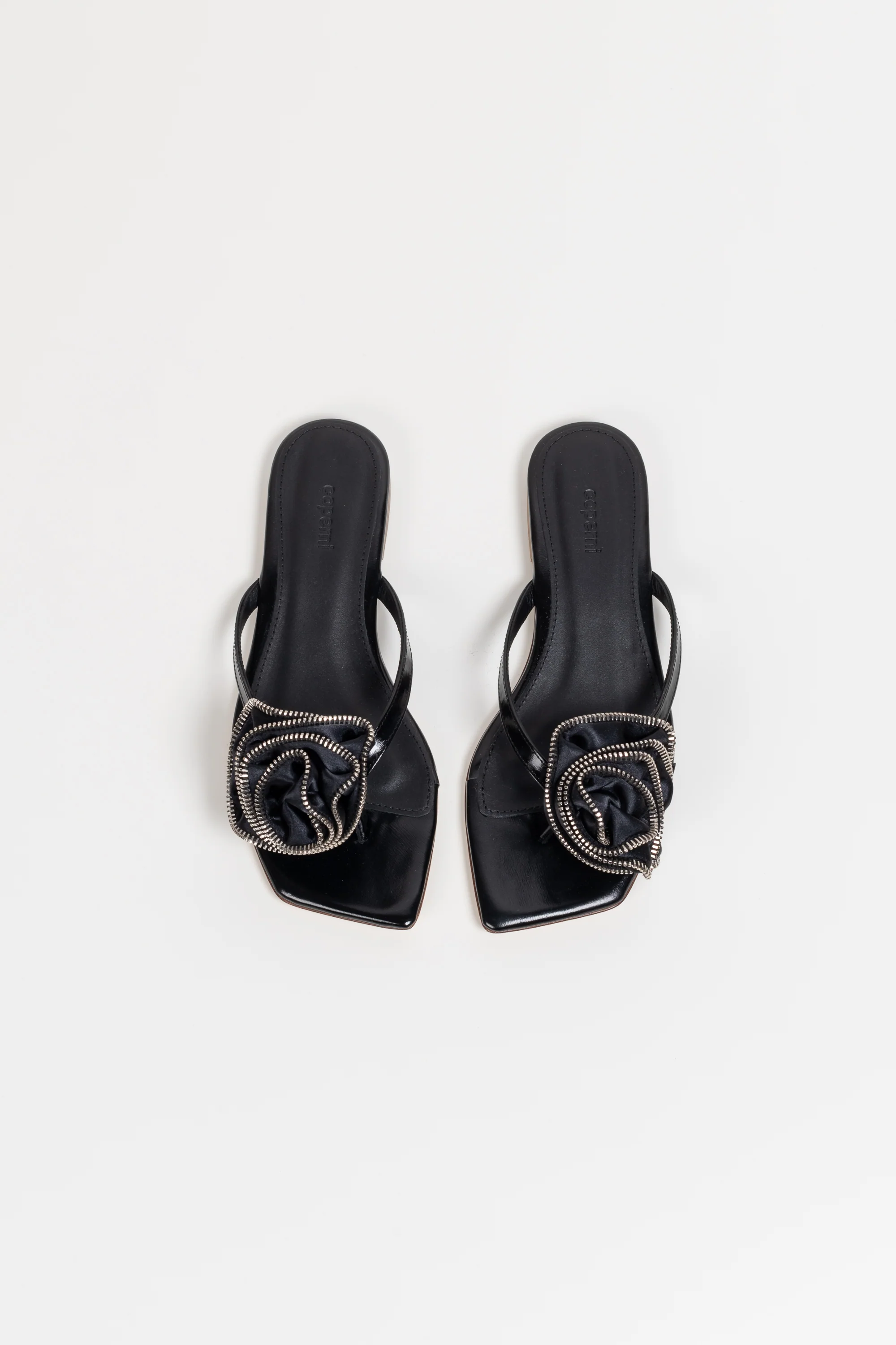 Zip Flower Flip Flops