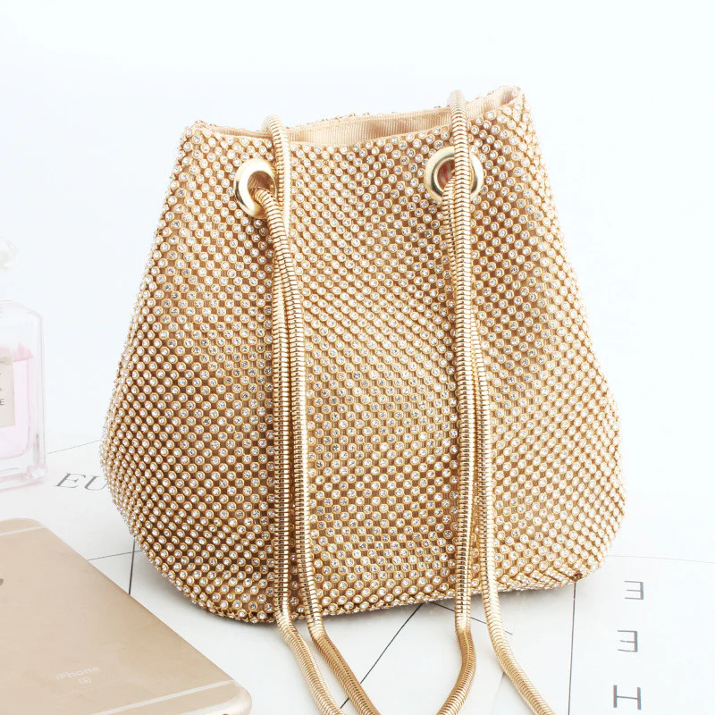 Fashion Casual Rhinestone Bucket Bags