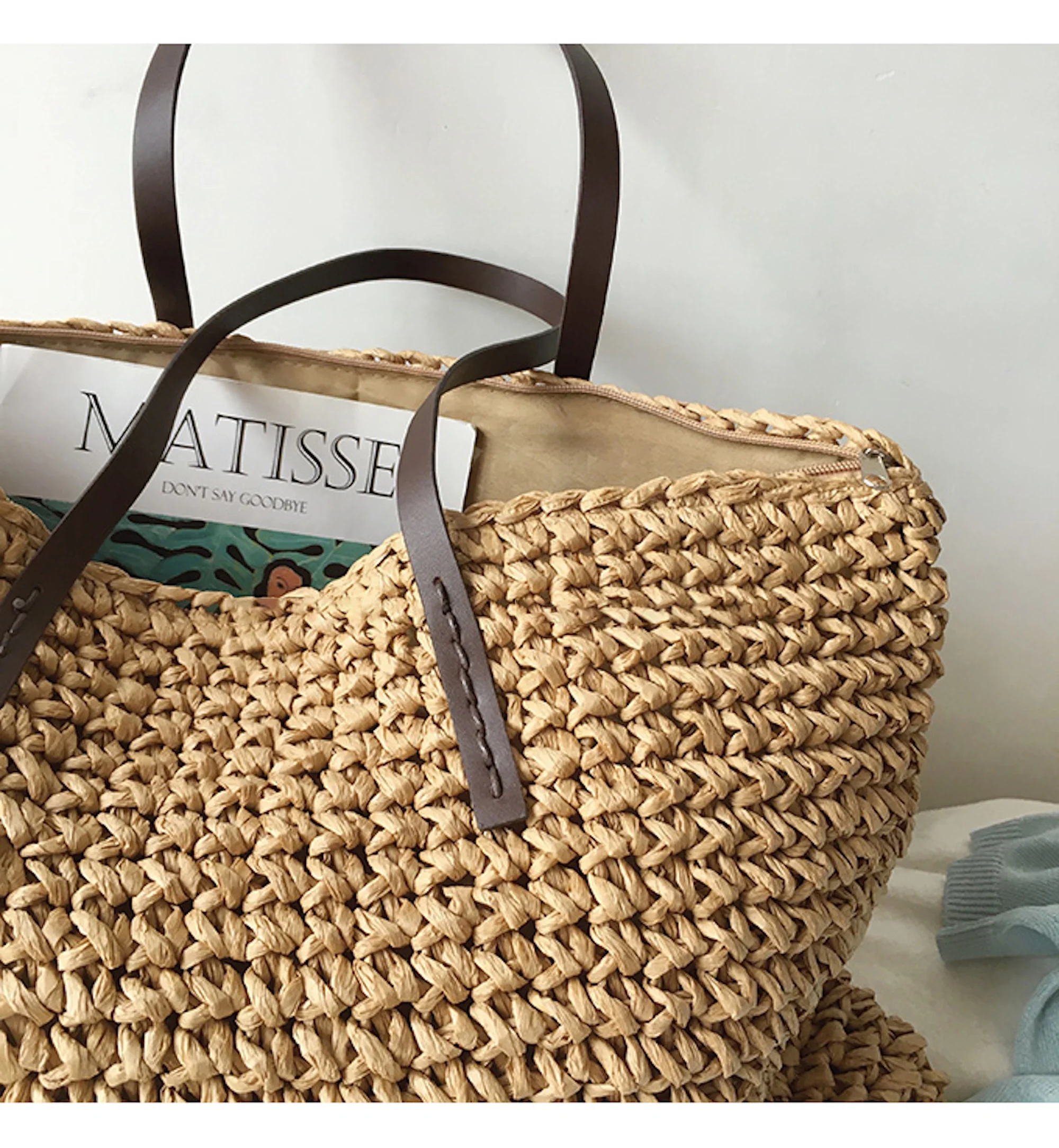 Handbags Everyday Large Straw Woven Summer Bag