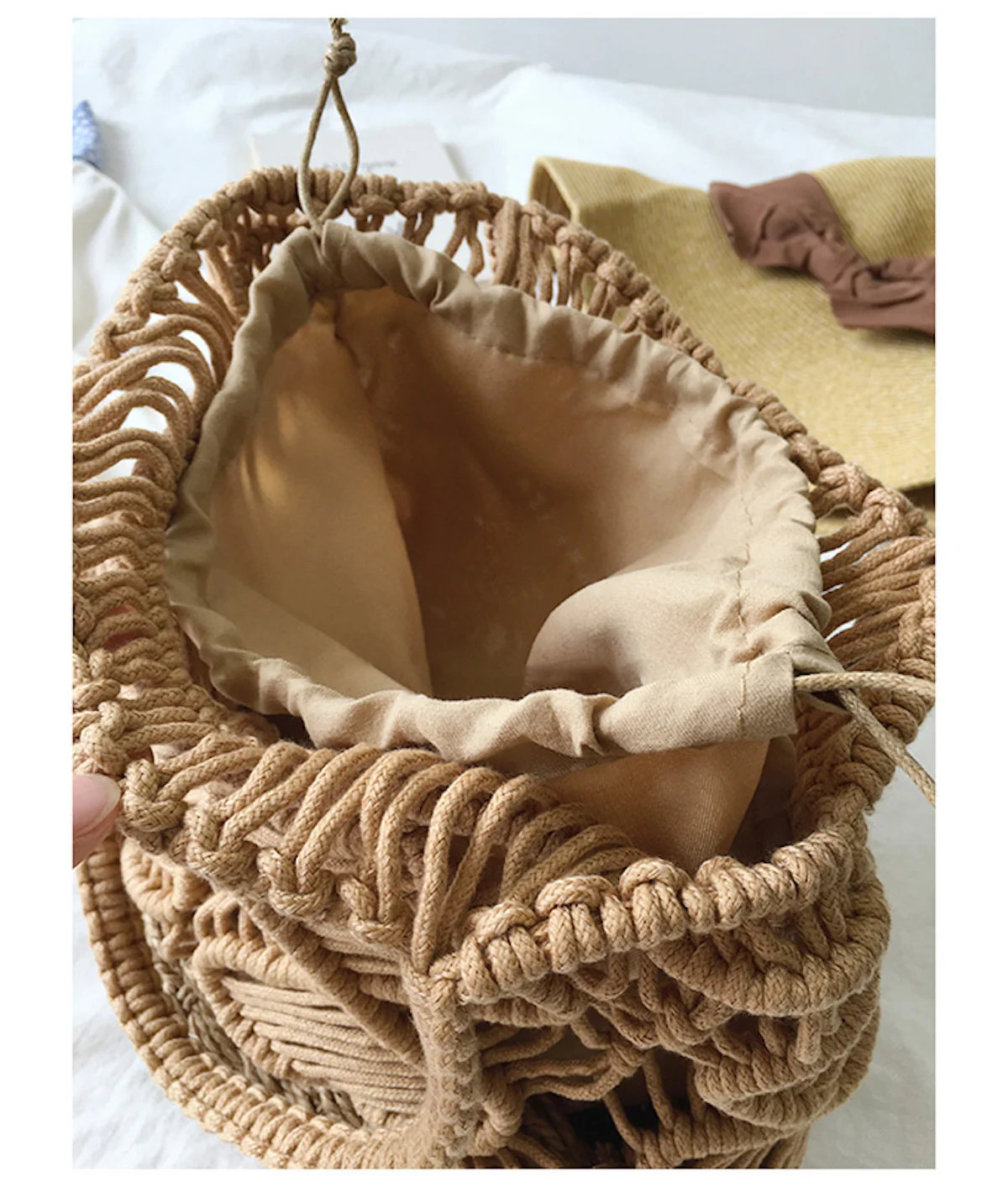 Handbags Straw Bottom Cotton Handbag