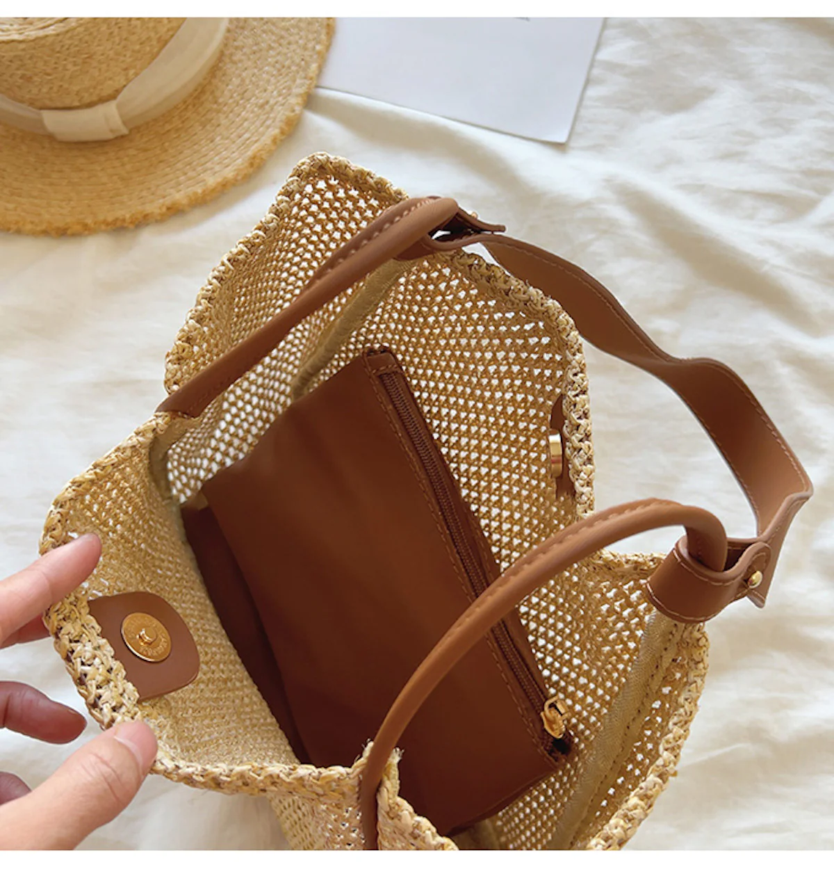 Handbags Straw Woven Work Tote