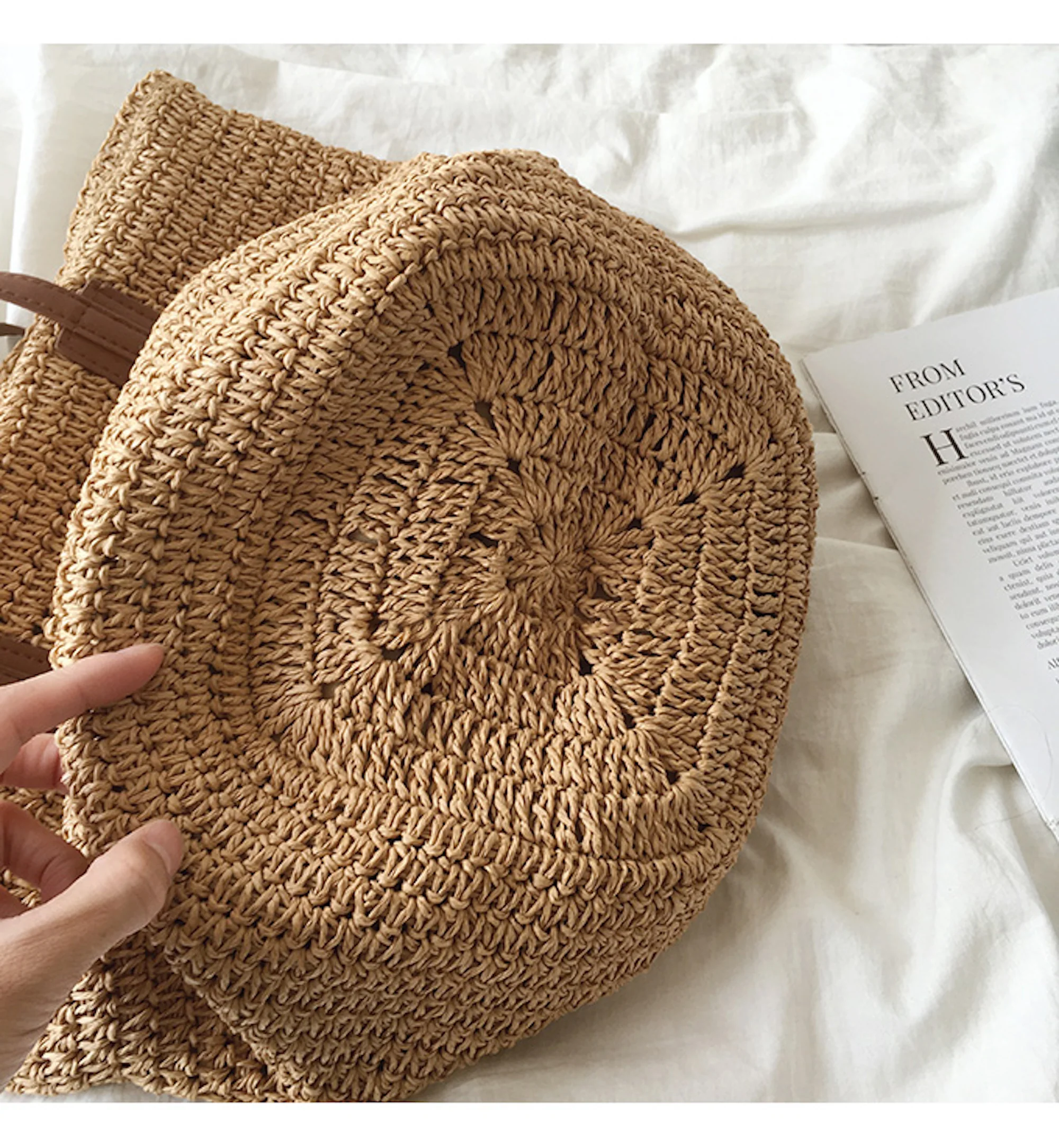 Handbags Retro Straw Woven Tote Bag