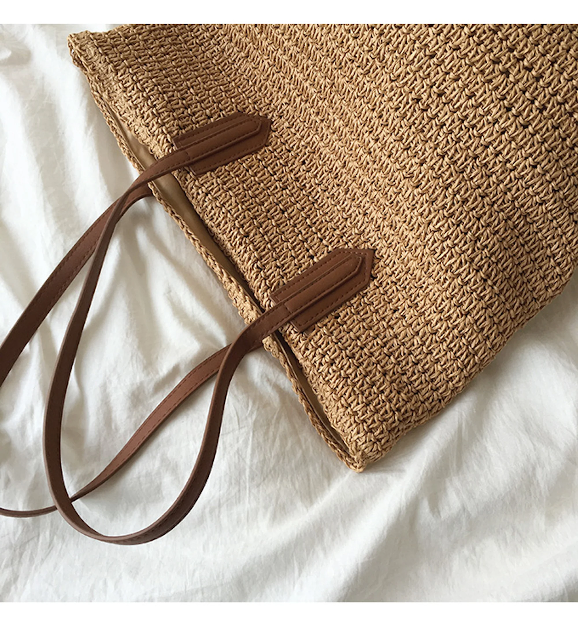 Handbags Retro Straw Woven Tote Bag