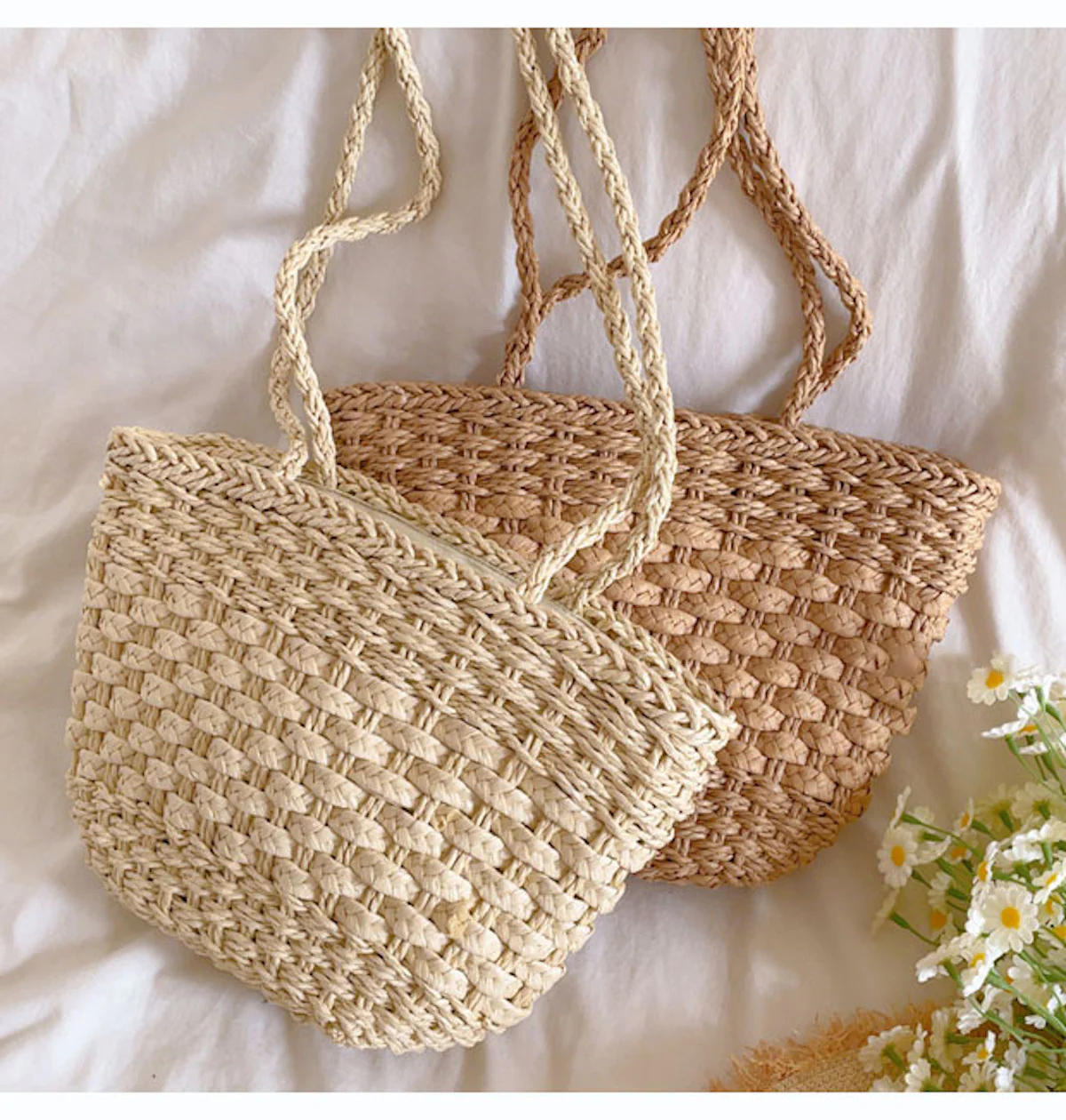 Handbags Simple Woven Straw Tote Bag