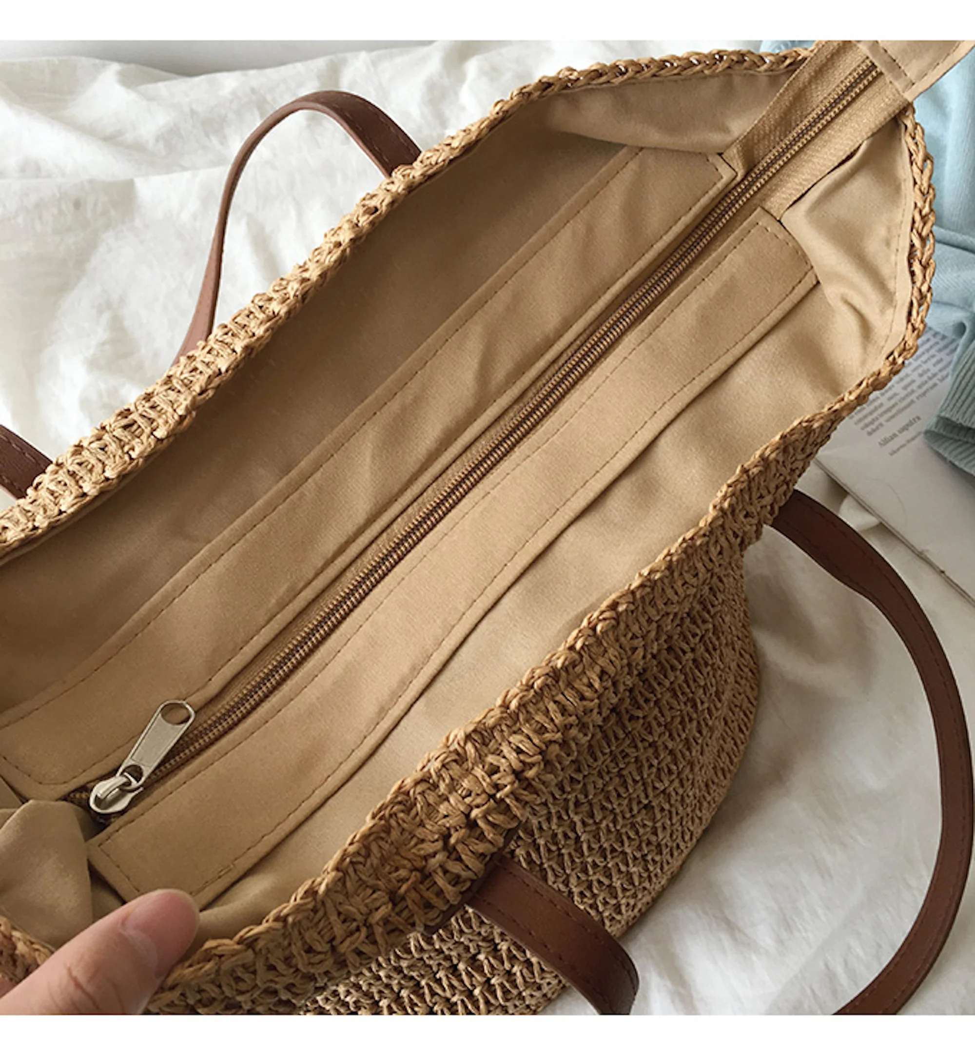 Handbags Retro Straw Woven Tote Bag